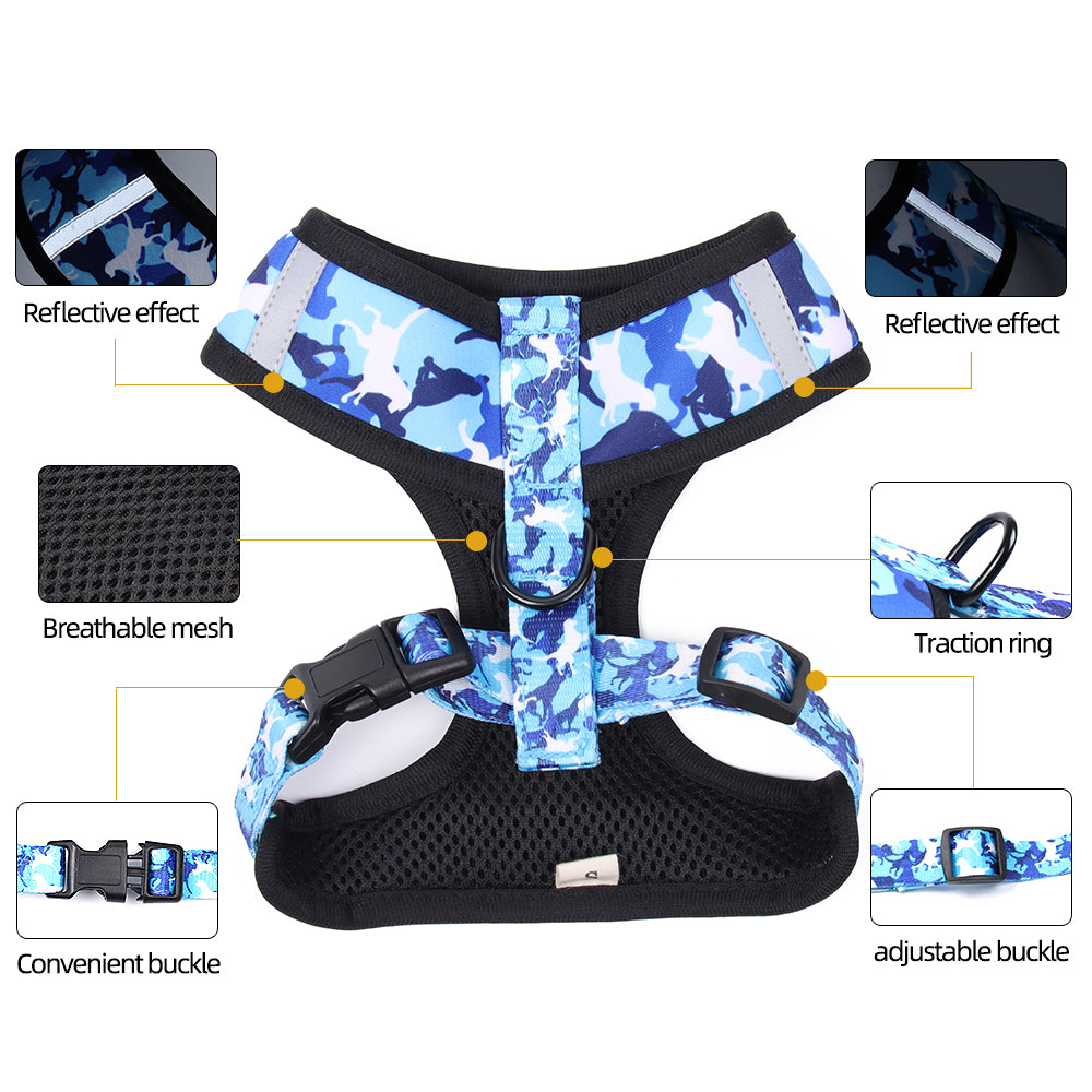 French Bulldog Adjustable Walking Harness for Brachycephalic Dogs-fadou