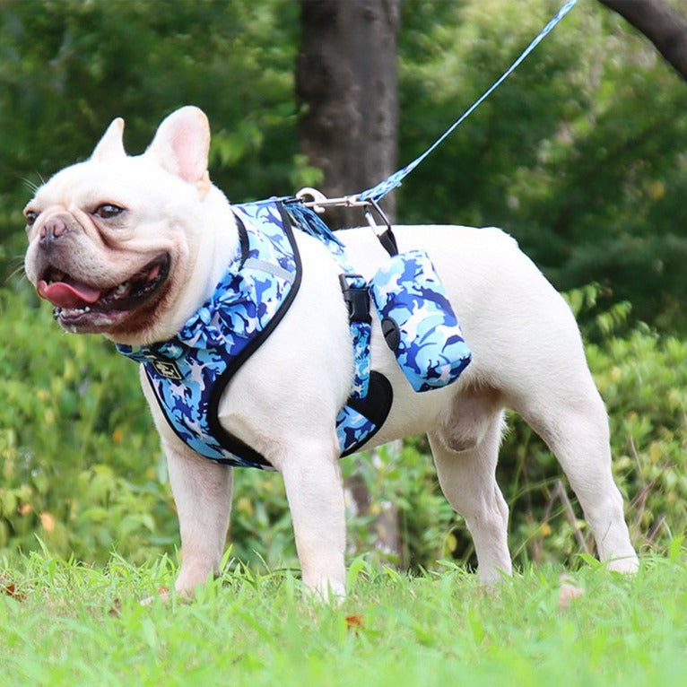 French Bulldog Adjustable Walking Harness for Brachycephalic Dogs-fadou