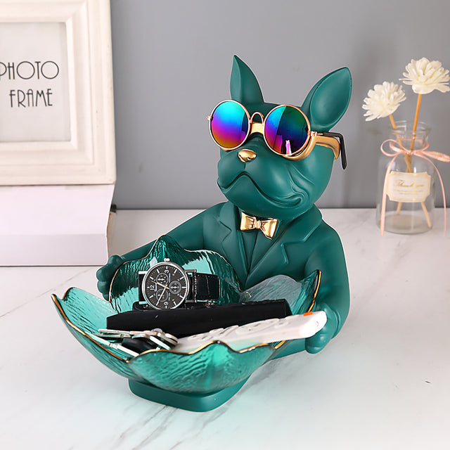 French Bulldog Figurine Fruit Snacks Candy Tray for Training Sessions-fadou