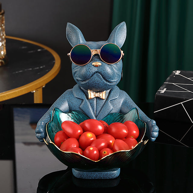 French Bulldog Figurine Fruit Snacks Candy Tray for Training Sessions-fadou