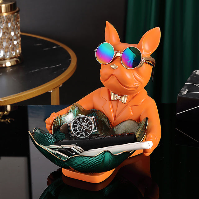 French Bulldog Figurine Fruit Snacks Candy Tray for Training Sessions-fadou