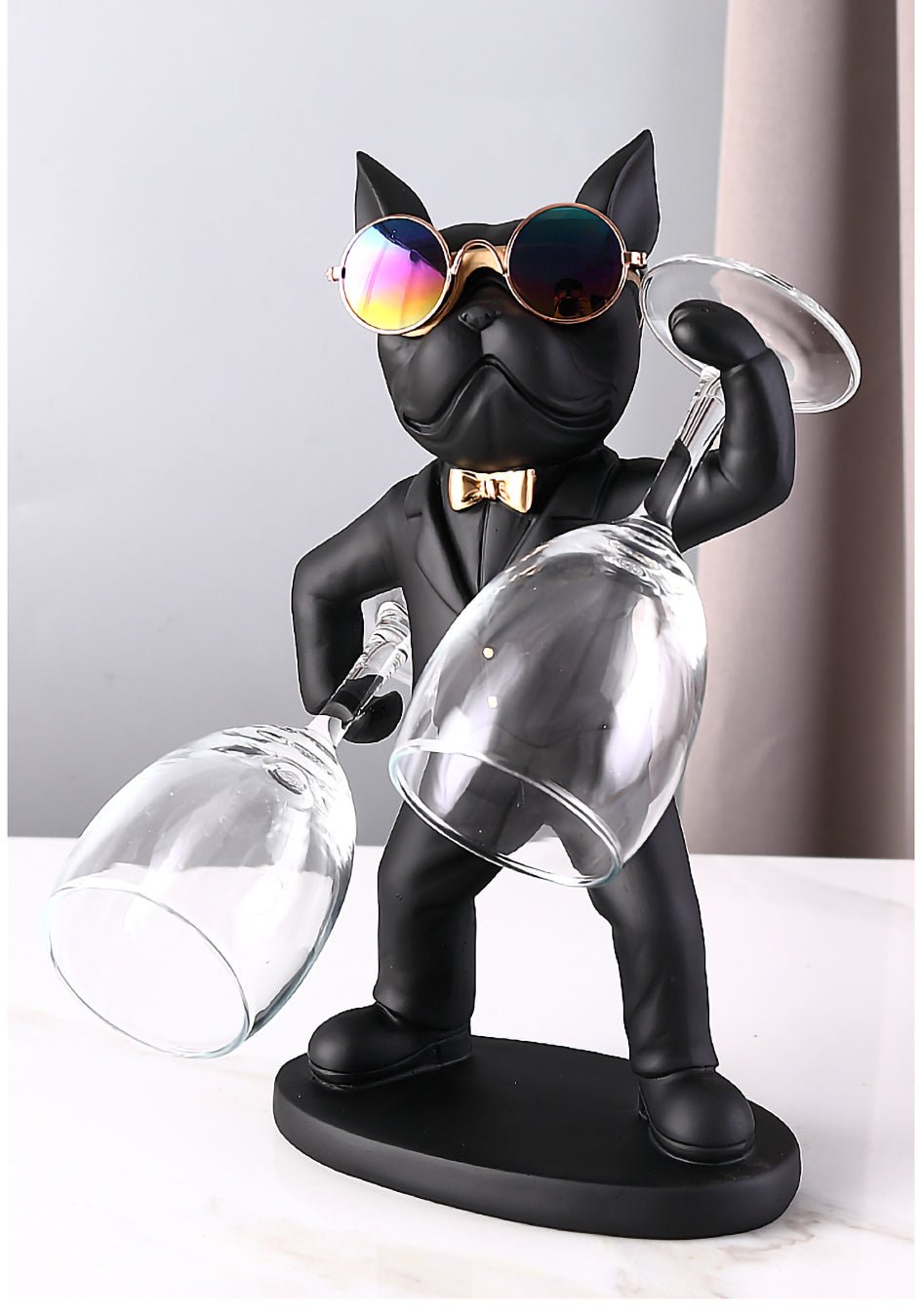 French Bulldog Figurines Cup Holder for Brachycephalic Dogs-fadou