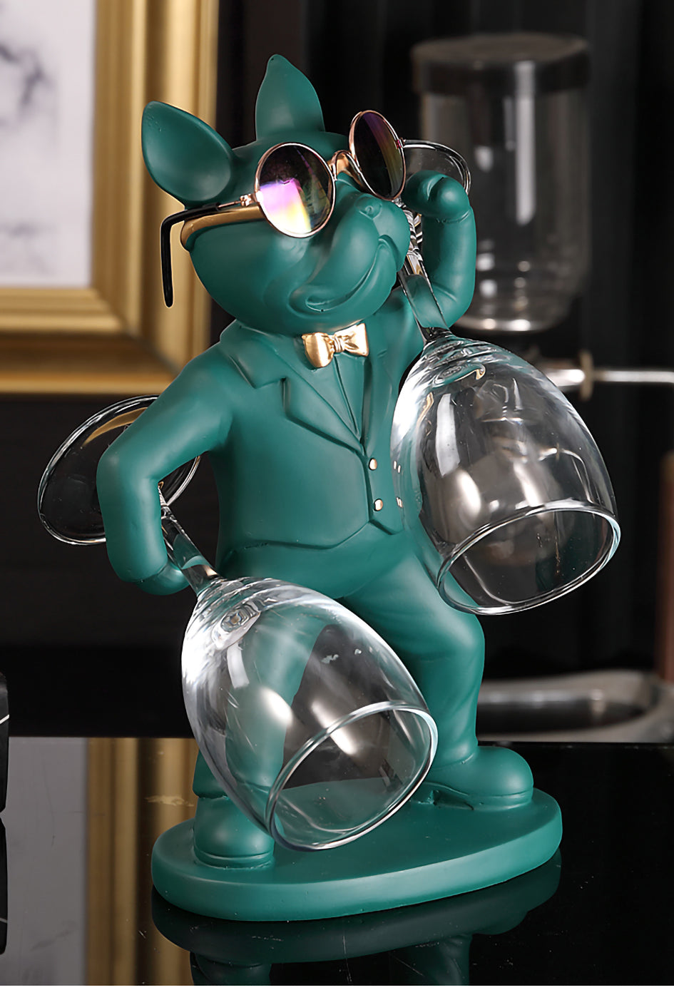 French Bulldog Figurines Cup Holder for Brachycephalic Dogs-fadou