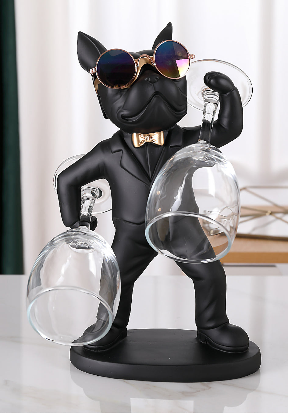 French Bulldog Figurines Cup Holder for Brachycephalic Dogs-fadou
