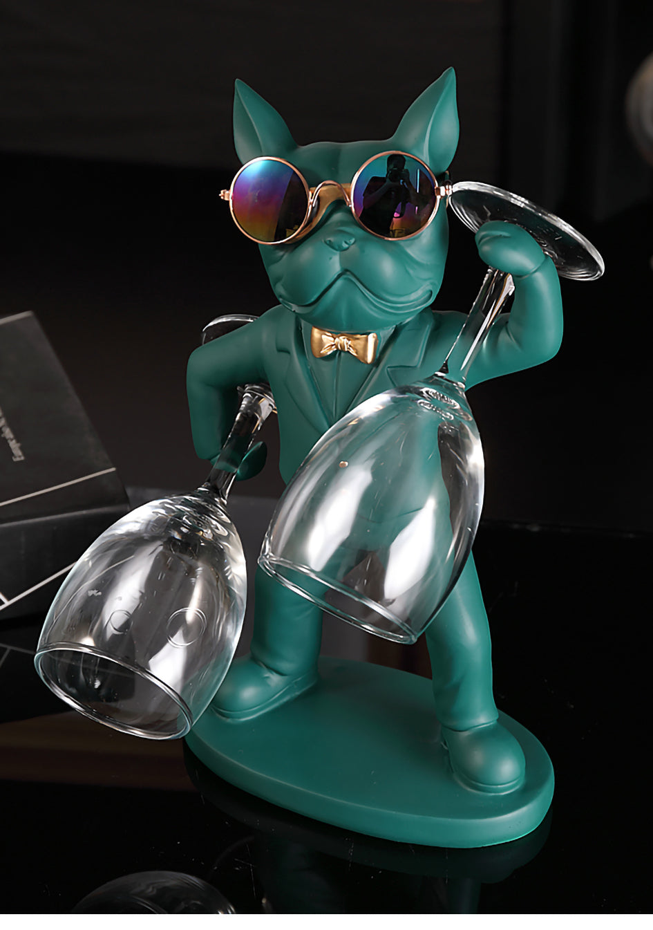 French Bulldog Figurines Cup Holder for Brachycephalic Dogs-fadou