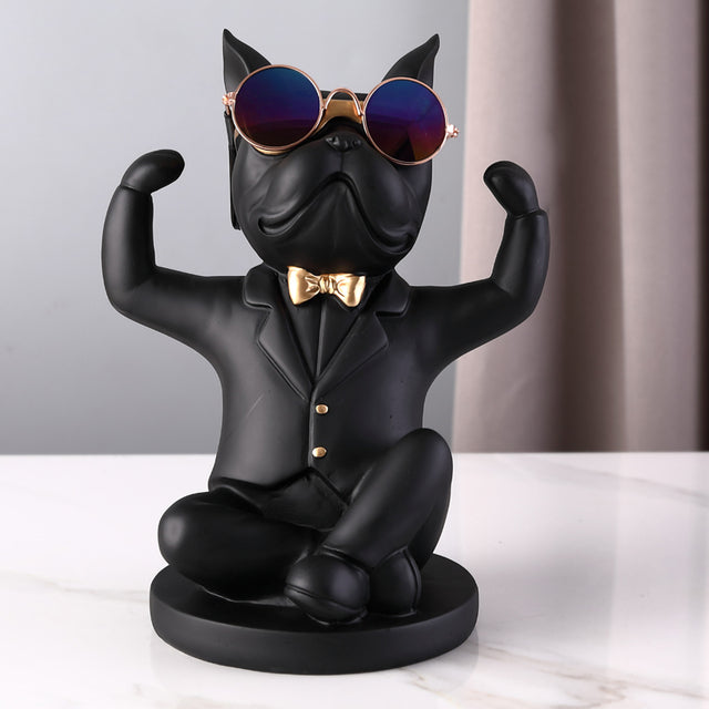 French Bulldog Figurines Cup Holder for Brachycephalic Dogs-fadou