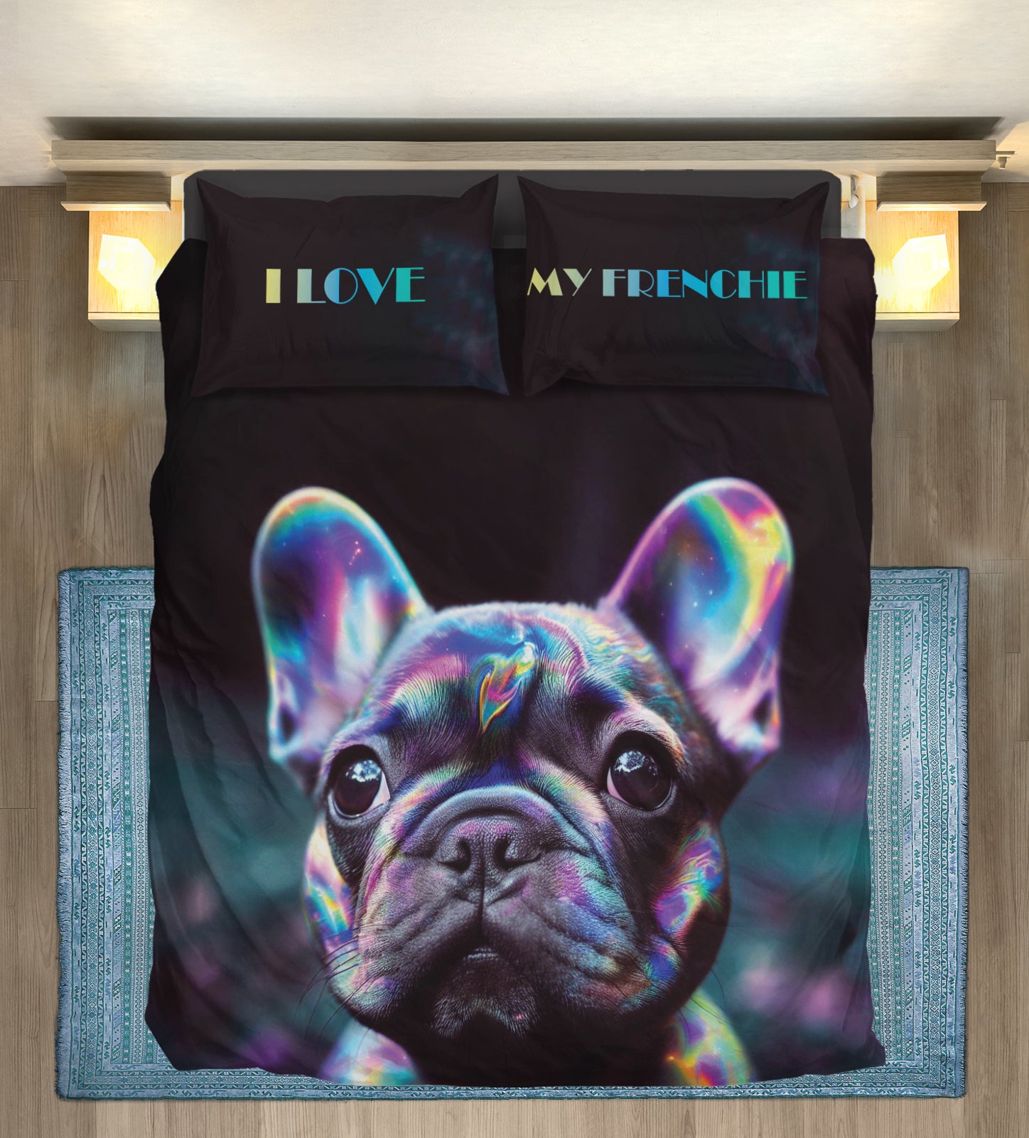 Blu French Bulldog Bedding Collection for Bulldog Owners-fadou
