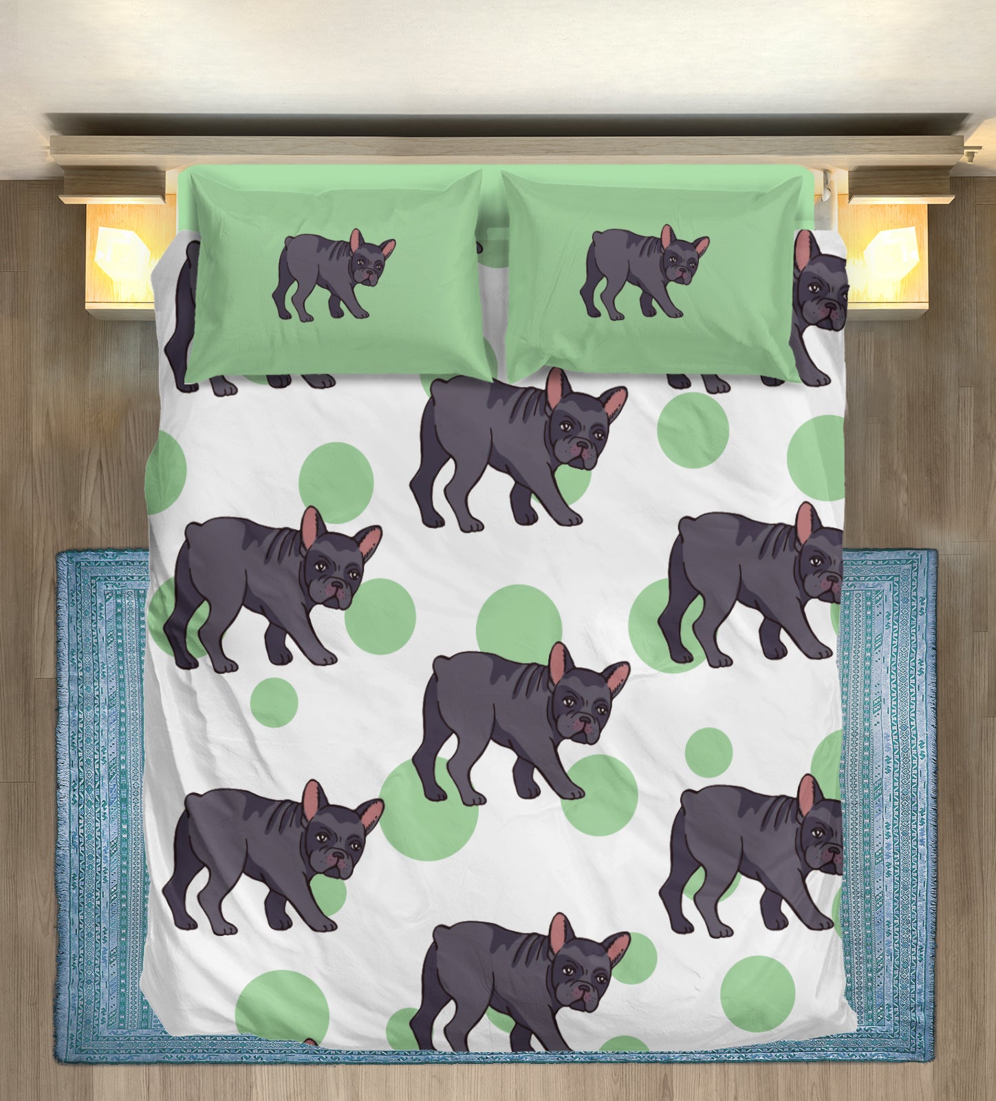 Orson French Bulldog Bed Linen Set for Frenchie Enthusiasts-fadou