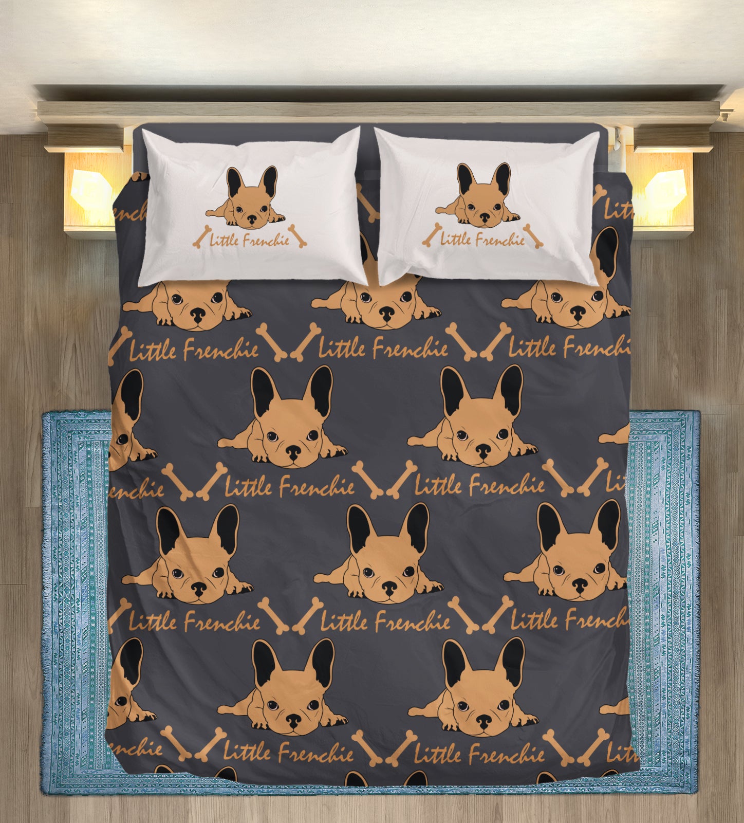 Eloy French Bulldog Bed Linen Set for Frenchie Enthusiasts-fadou