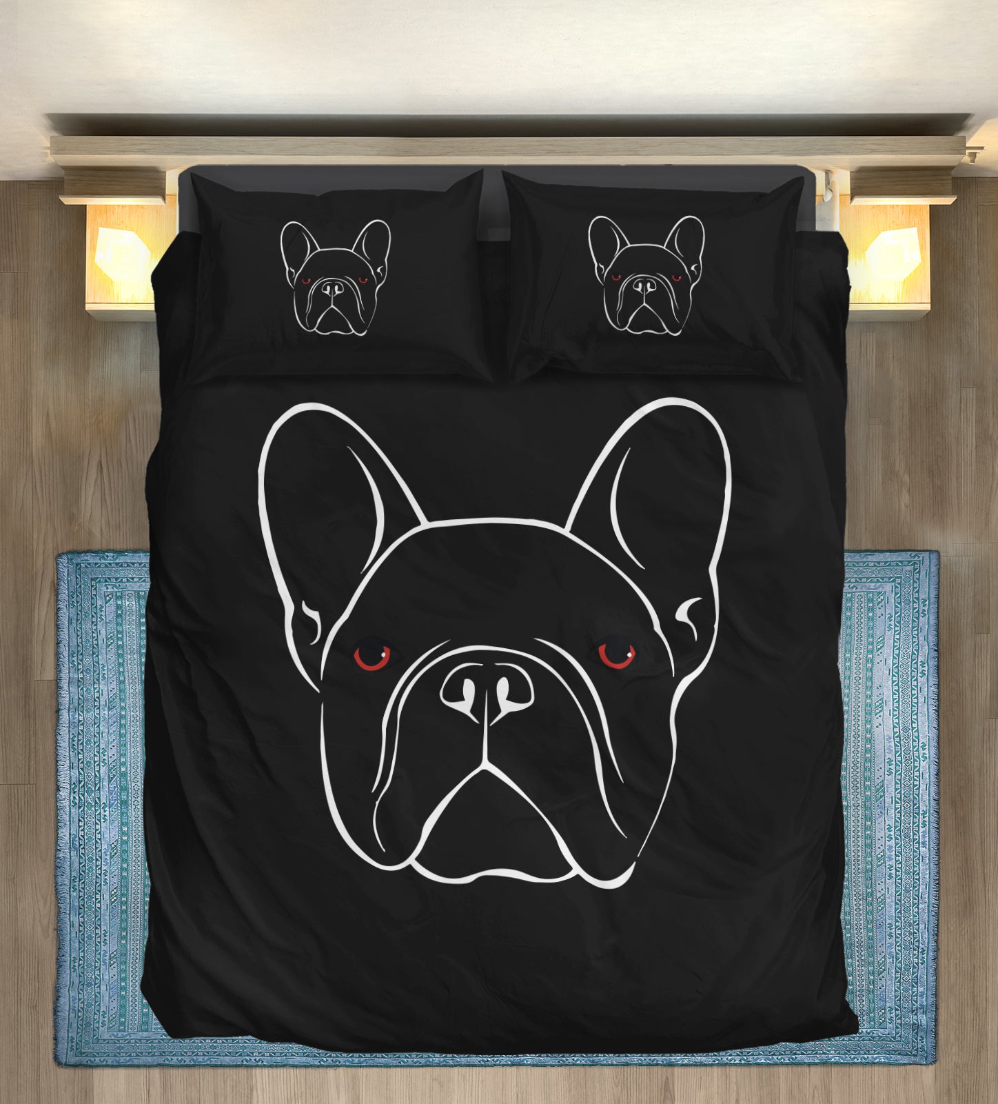 Thor French Bulldog Bed Linen Set for Frenchie Enthusiasts-fadou