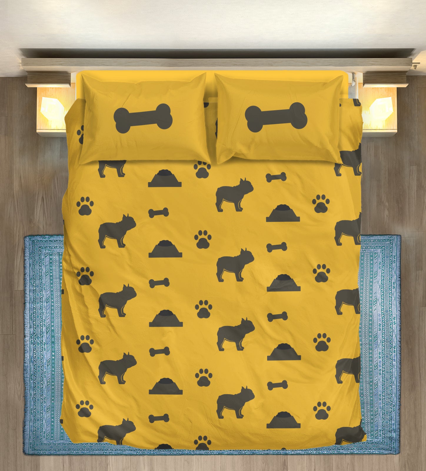Gigi French Bulldog Duvet Cover Set for Dog Moms & Dads-fadou