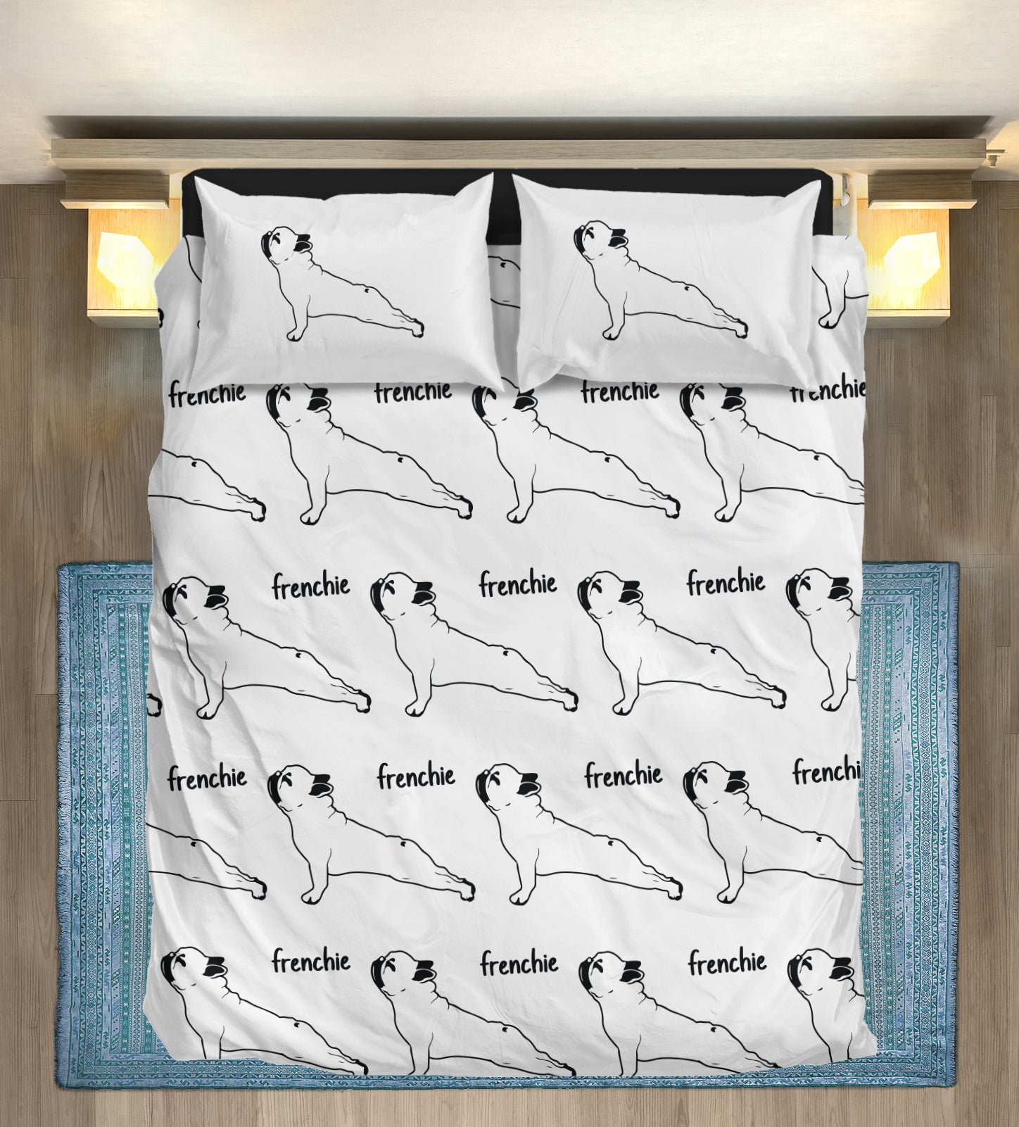 French Bulldog Duvet Cover Set for Frenchie Enthusiasts-fadou
