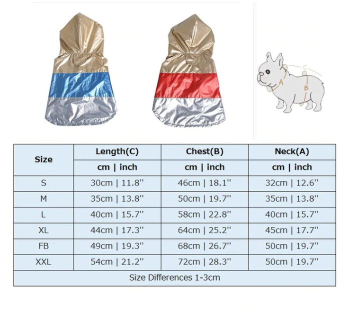 Classy™ French Bulldog Raincoat for Brachycephalic Dogs-fadou