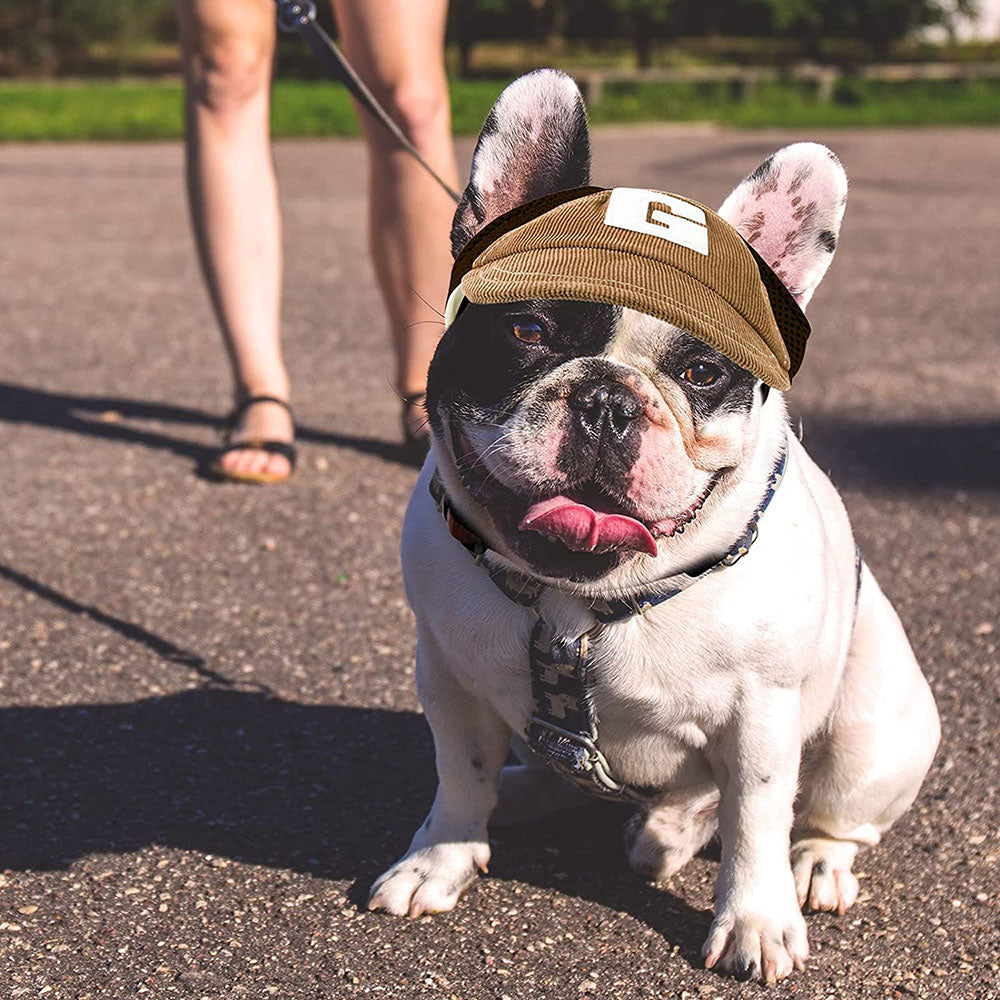 French Bulldog Baseball Cap Sun Protector for Small Breeds-fadou