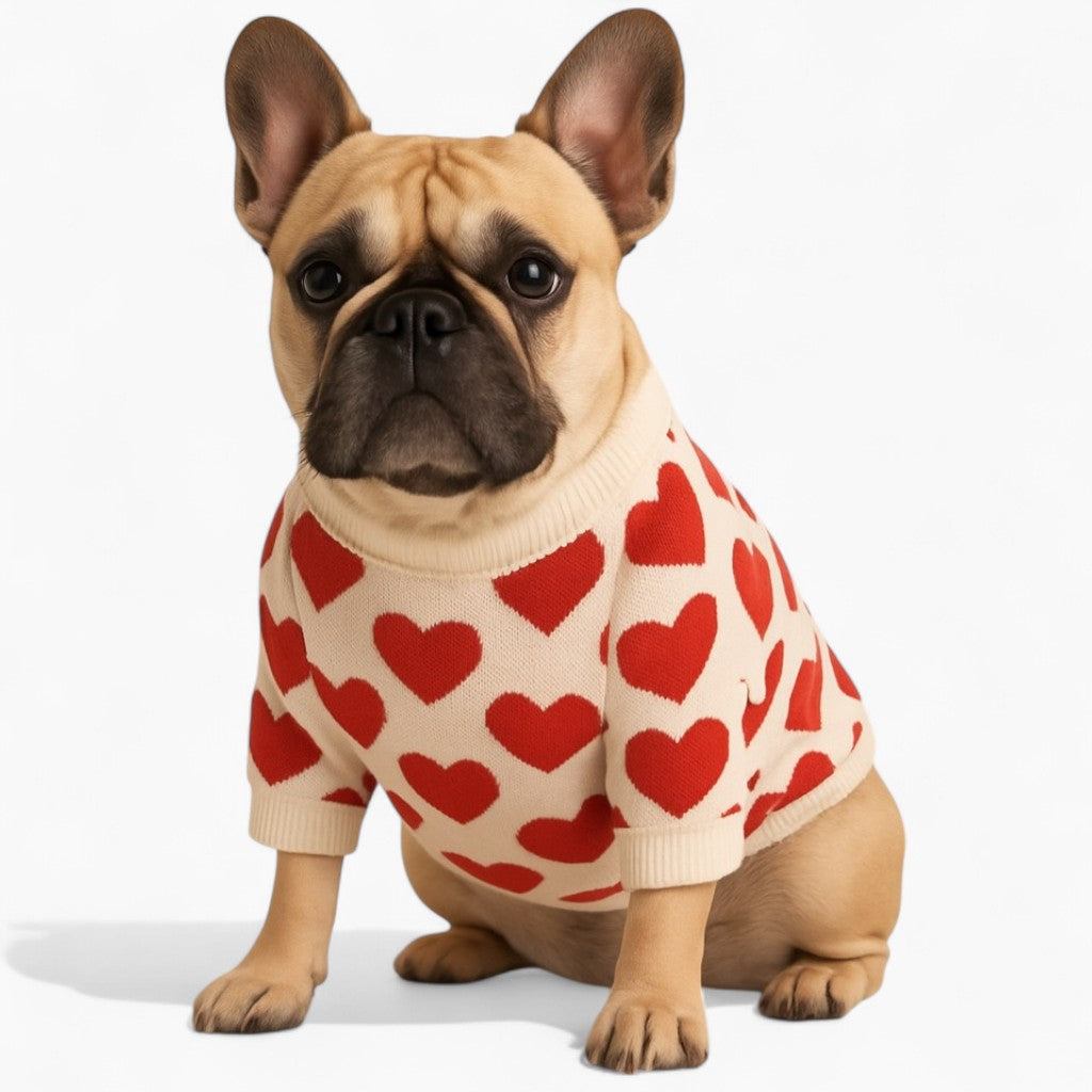 French Bulldog Winter Warm Knitwear for Flat-Face Breeds-fadou