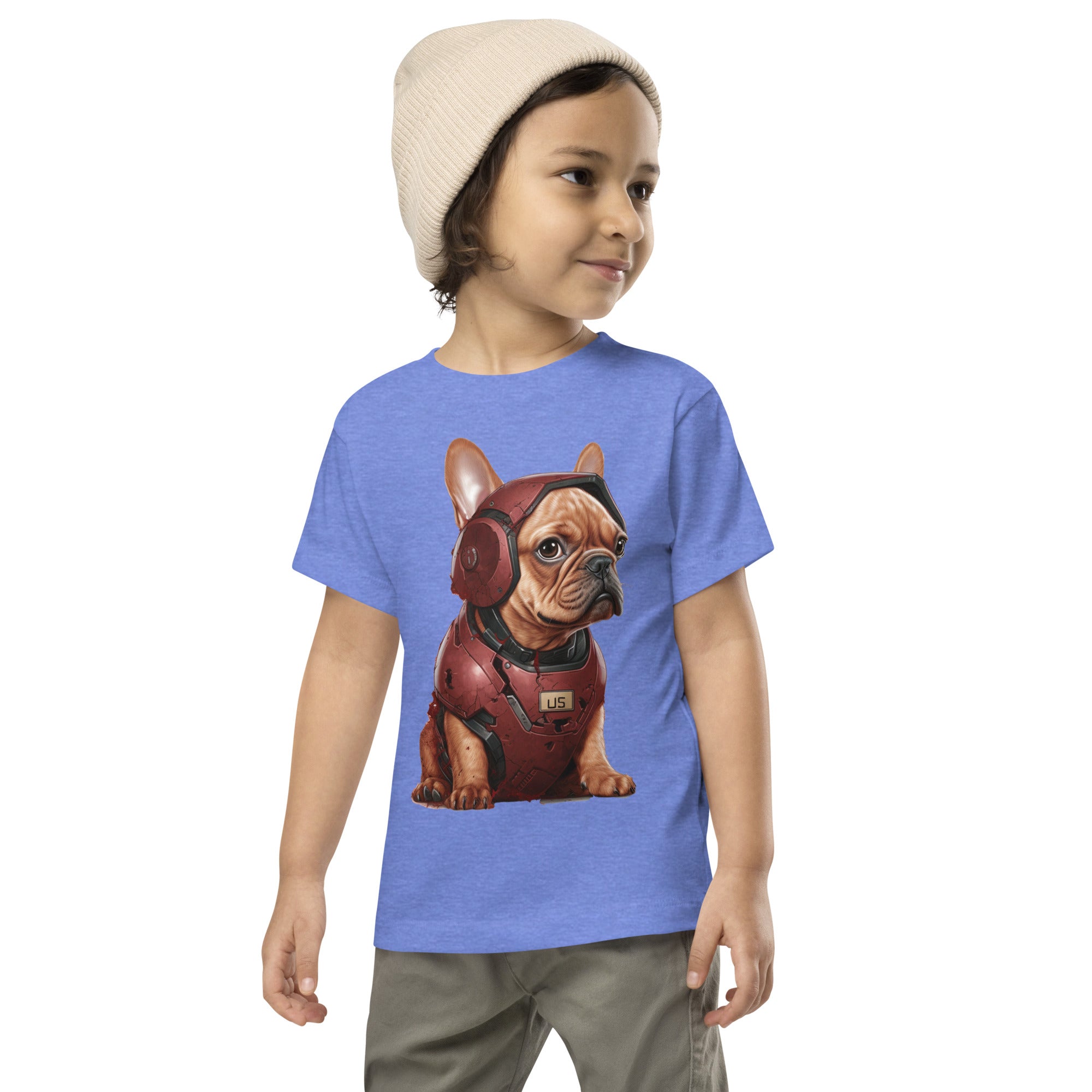 Kid's Frenchie T-Shirt - Tech-Savvy Canine Apparel for Dog Lovers-fadou