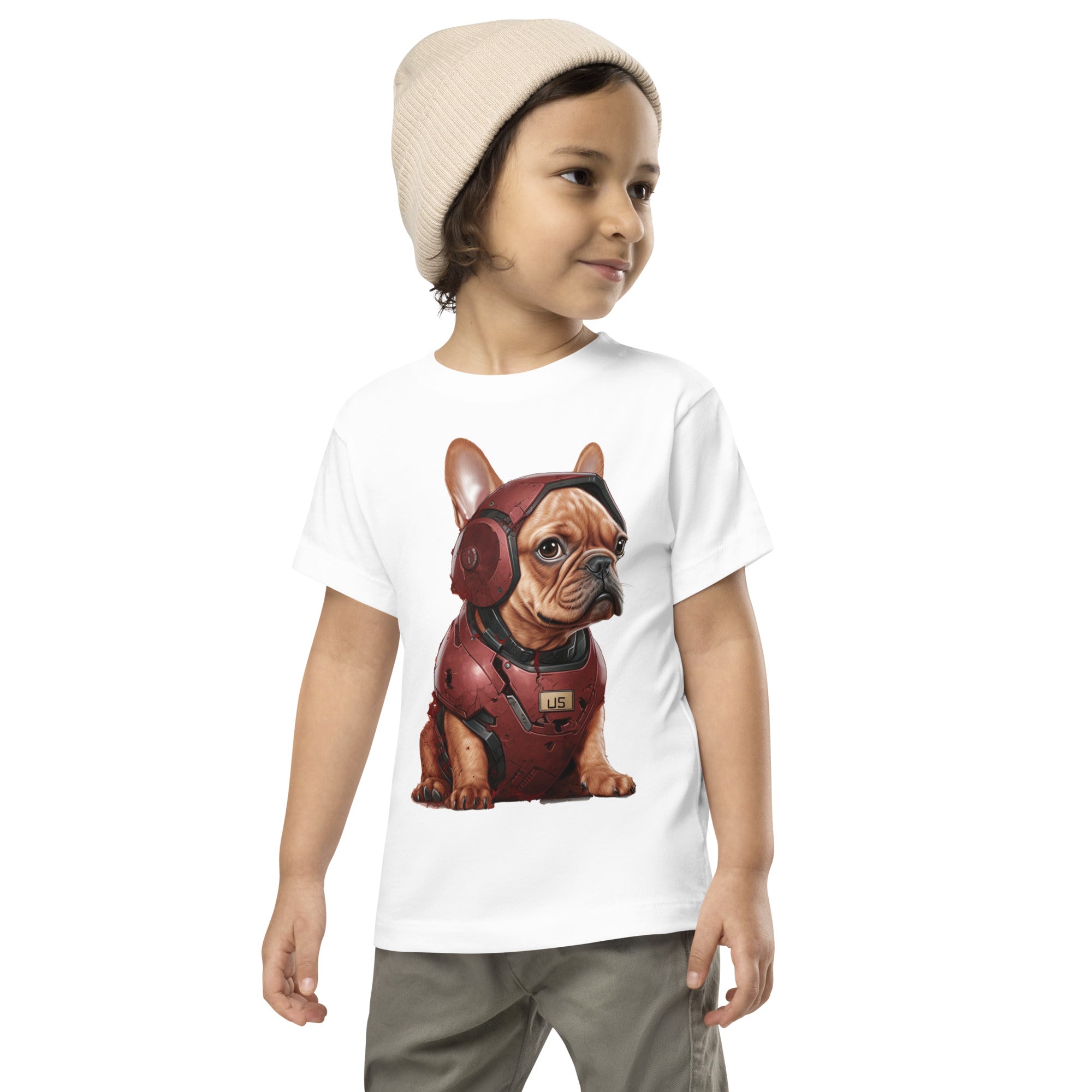 Kid's Frenchie T-Shirt - Tech-Savvy Canine Apparel for Dog Lovers-fadou