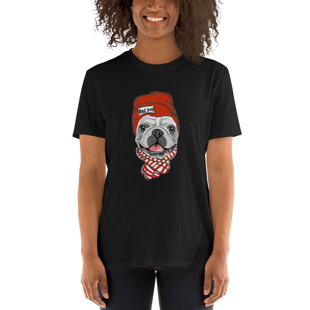 Bad French Bulldog Graphic Tee for Frenchie Enthusiasts-fadou