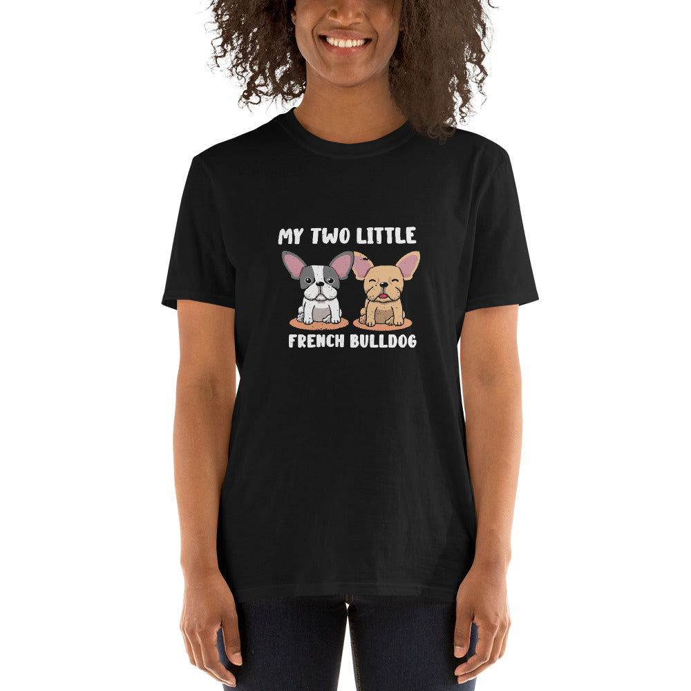 2 Frenchies - Short-Sleeve Unisex T-Shirt for Frenchie Fans-fadou