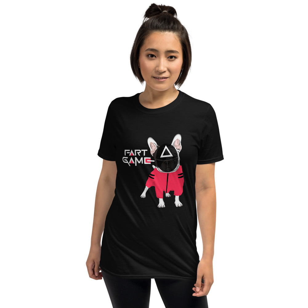 Fart French Bulldog Cotton T-Shirt for Frenchie Enthusiasts-fadou