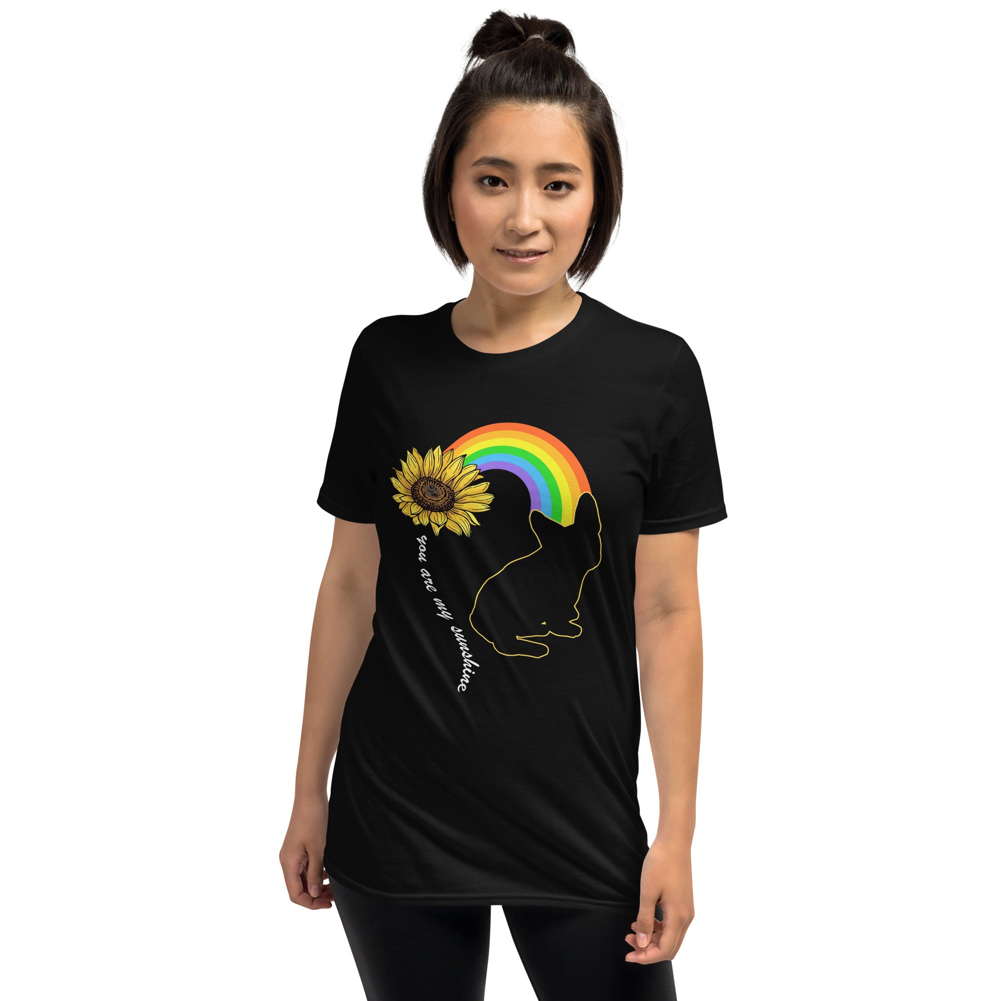 Rainbow French Bulldog Unisex Shirt for Dog Moms & Dads-fadou