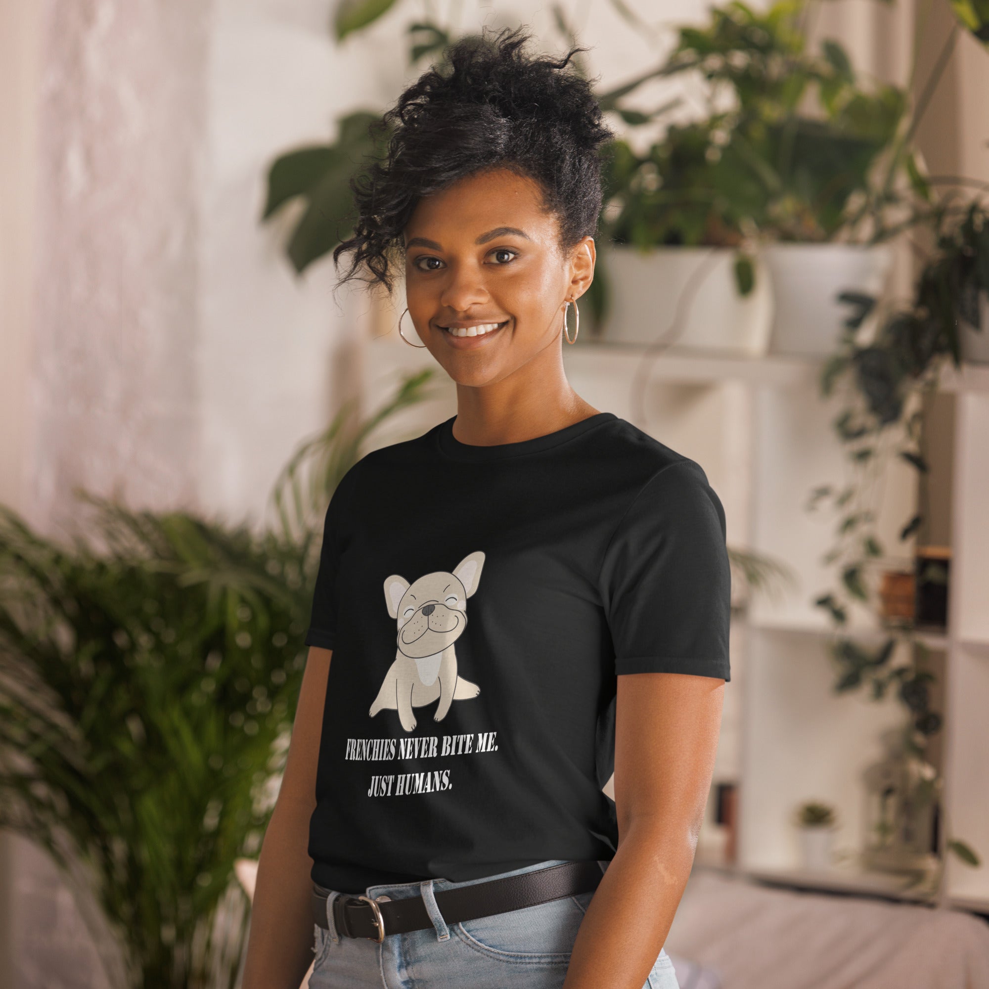 Frenchies French Bulldog Dog Lover Tee for Dog Moms & Dads-fadou