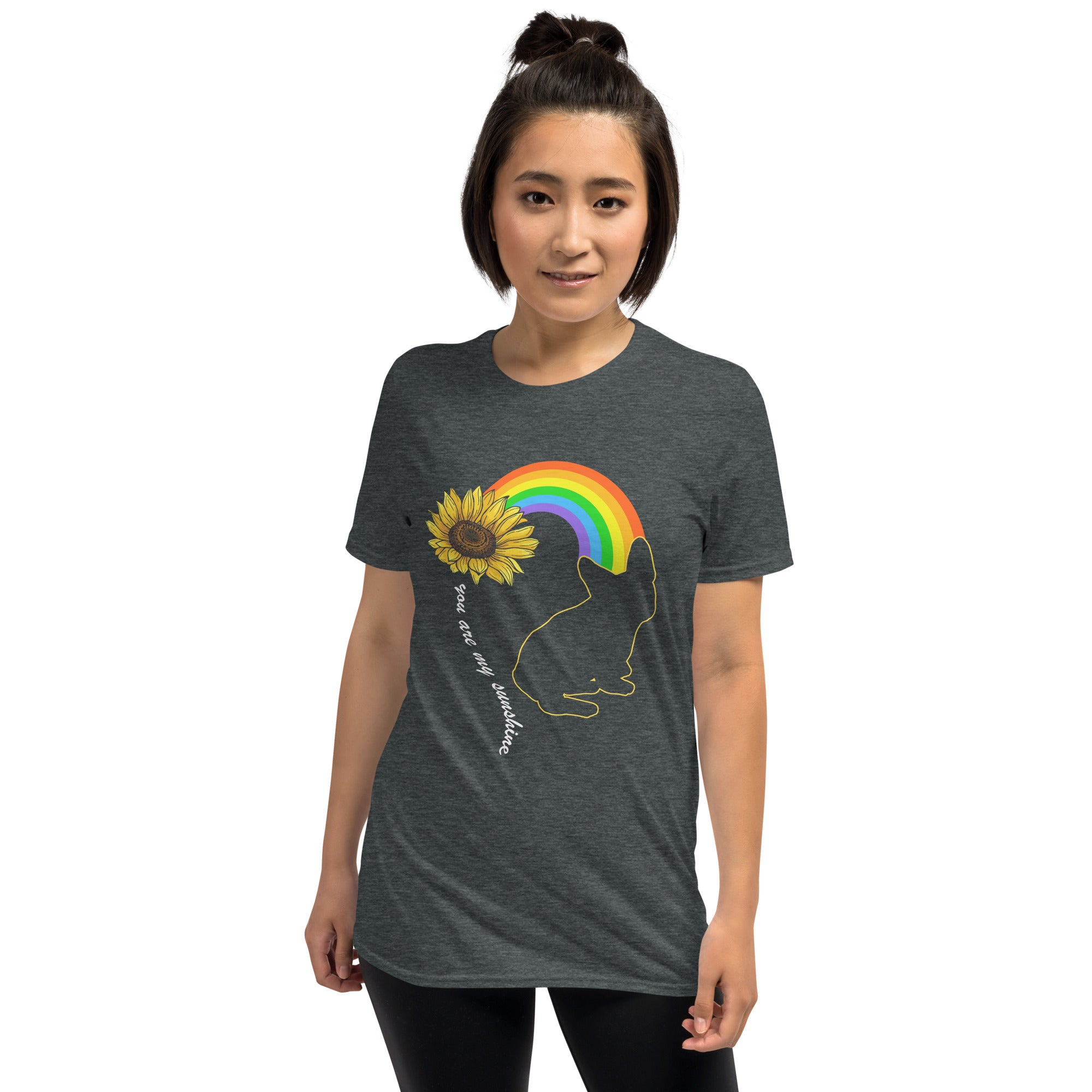 Rainbow French Bulldog Unisex Shirt for Dog Moms & Dads-fadou