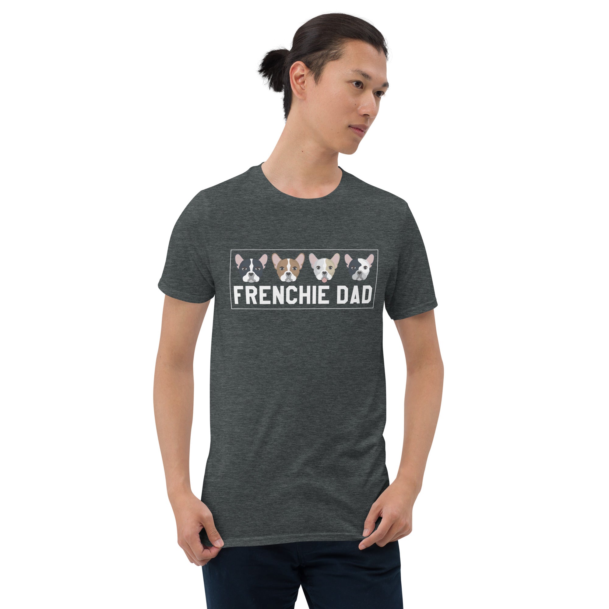 Dad French Bulldog Graphic Tee for Frenchie Enthusiasts-fadou