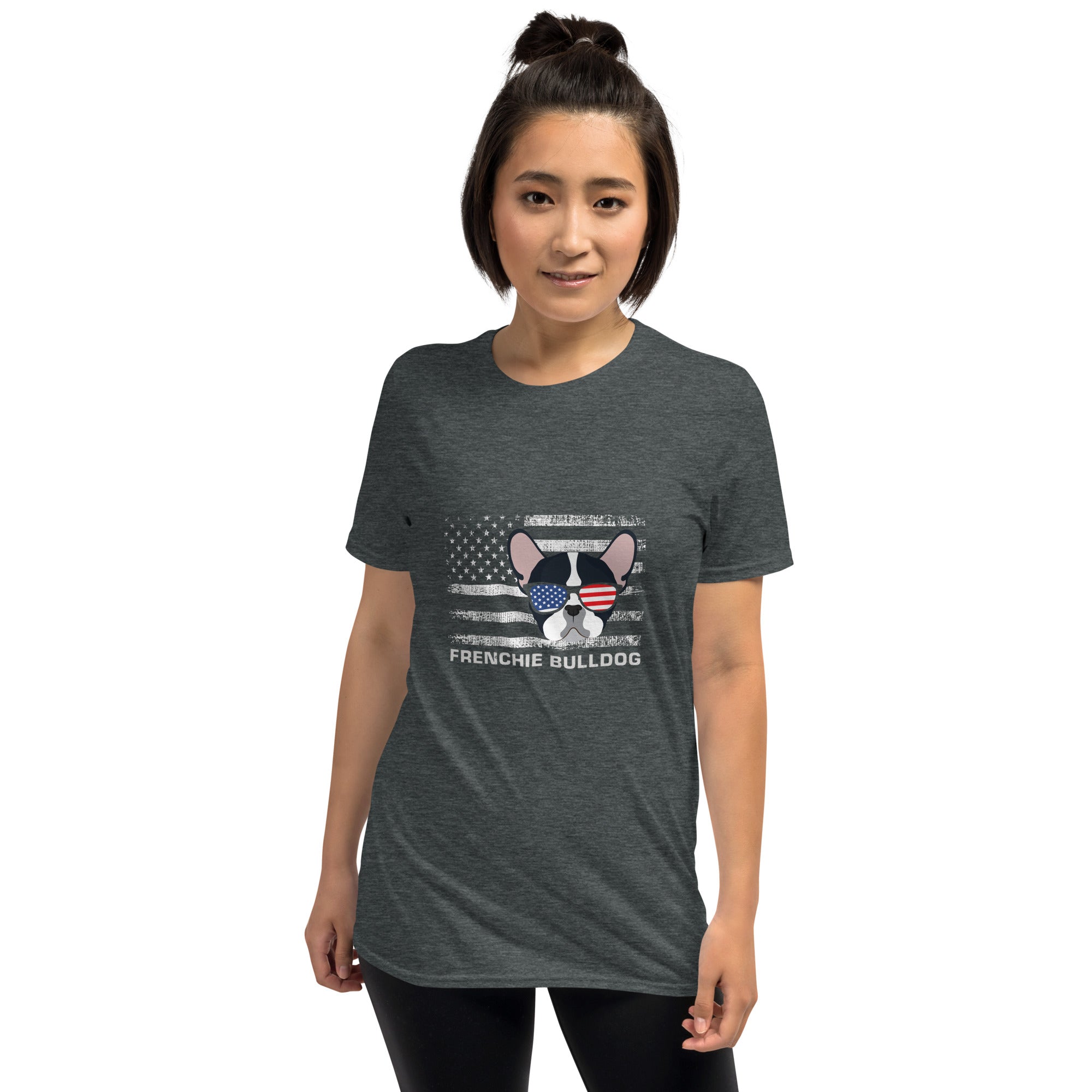 Flag Frenchie - Unisex T-Shirt for Dog Lovers and Owners-fadou