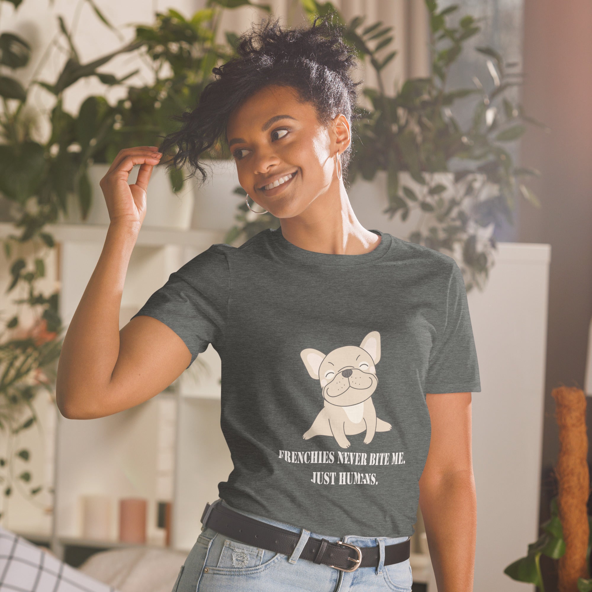 Frenchies French Bulldog Dog Lover Tee for Dog Moms & Dads-fadou