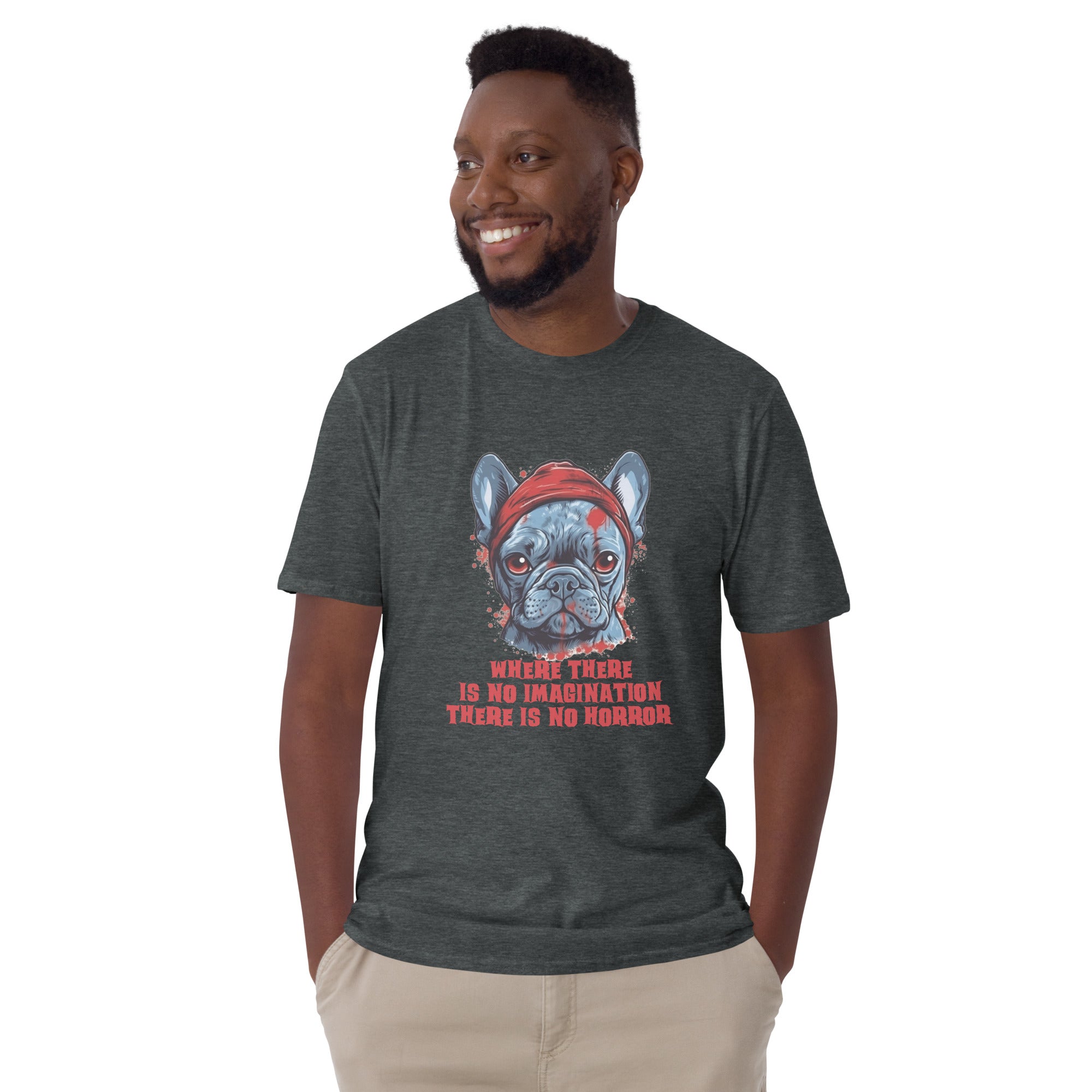 Spooky French Bulldog Cotton T-Shirt for Bulldog Owners-fadou