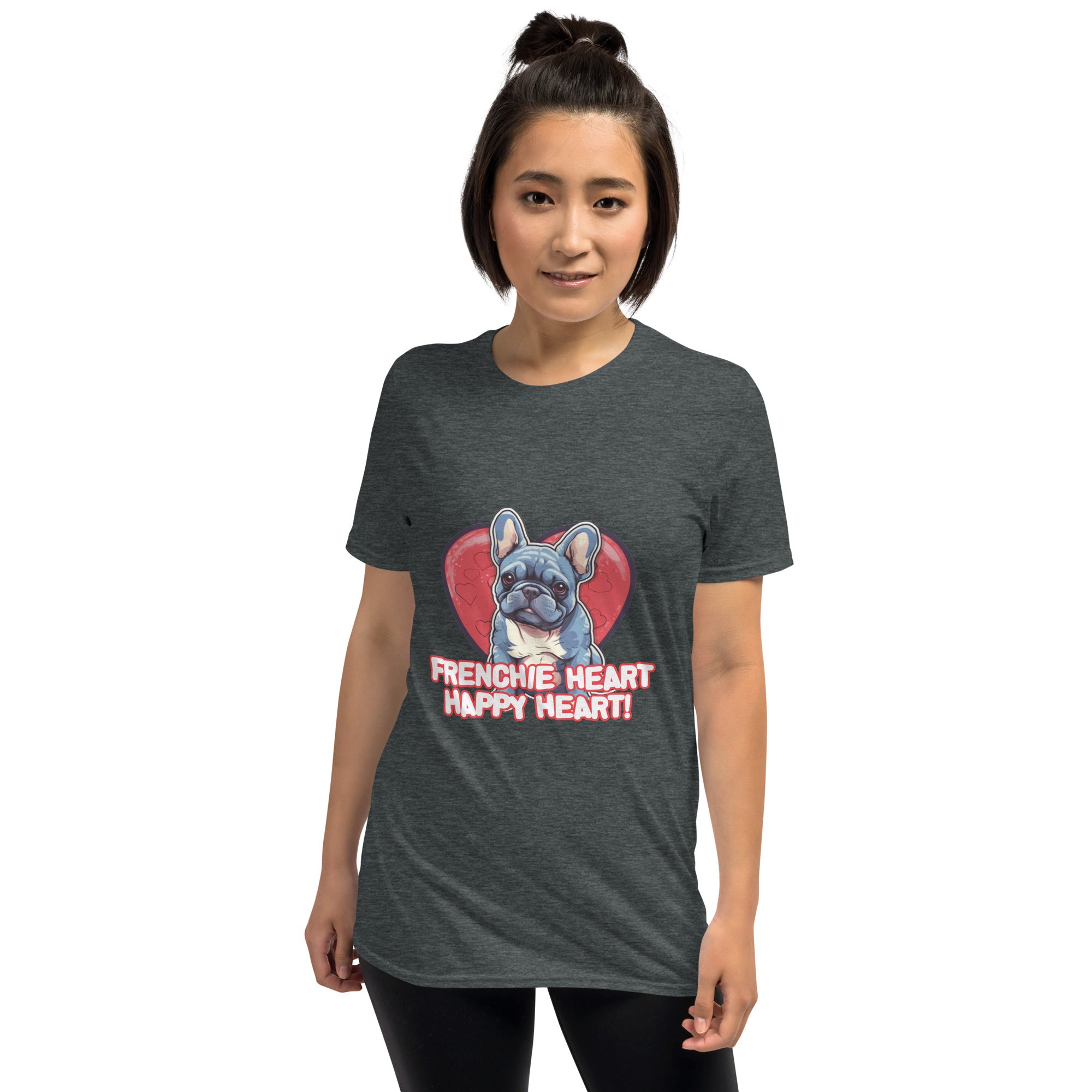 Heartwarming French Bulldog Cotton T-Shirt for Dog Park Days-fadou
