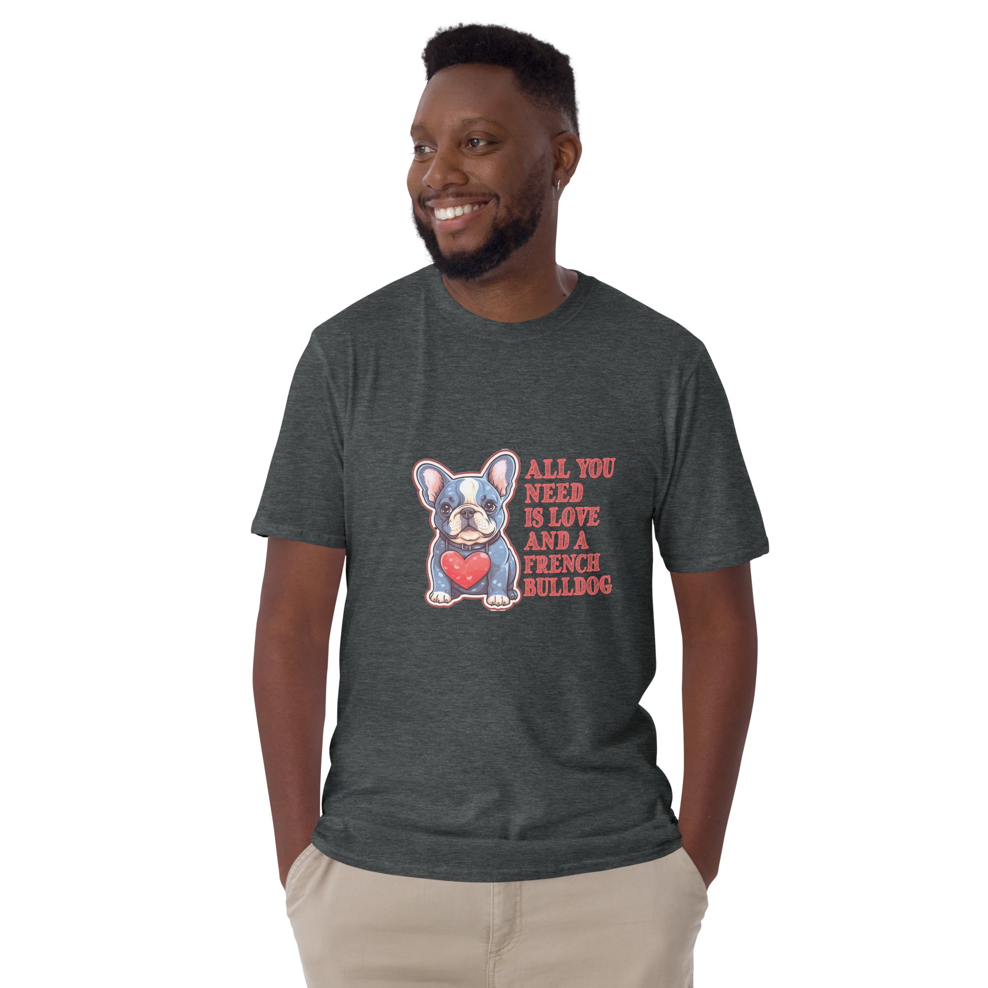 Fashion French Bulldog Cotton T-Shirt for Everyday Wear-fadou