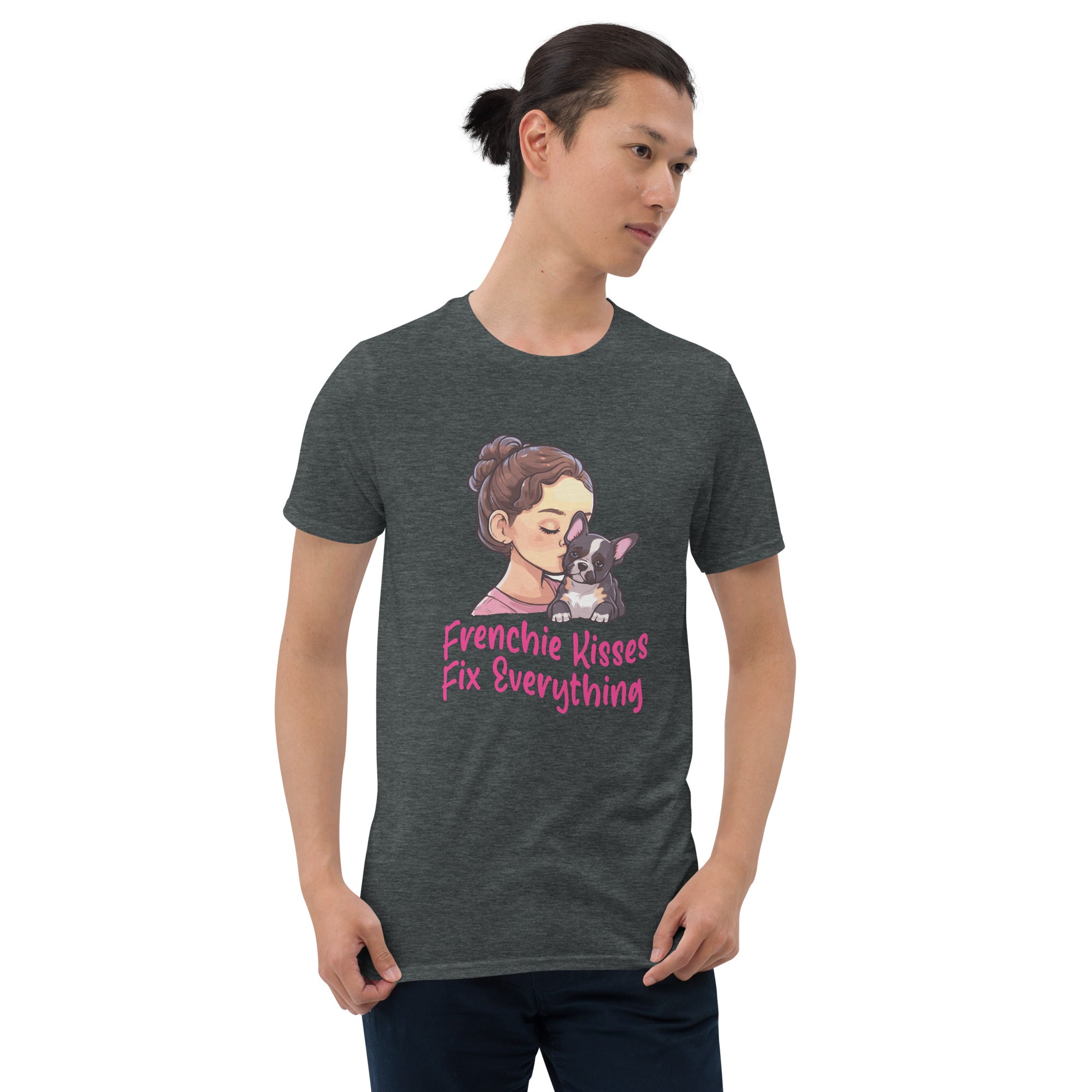 Frenchie Kisses - Unisex T-Shirt for Dog Lovers and Owners-fadou