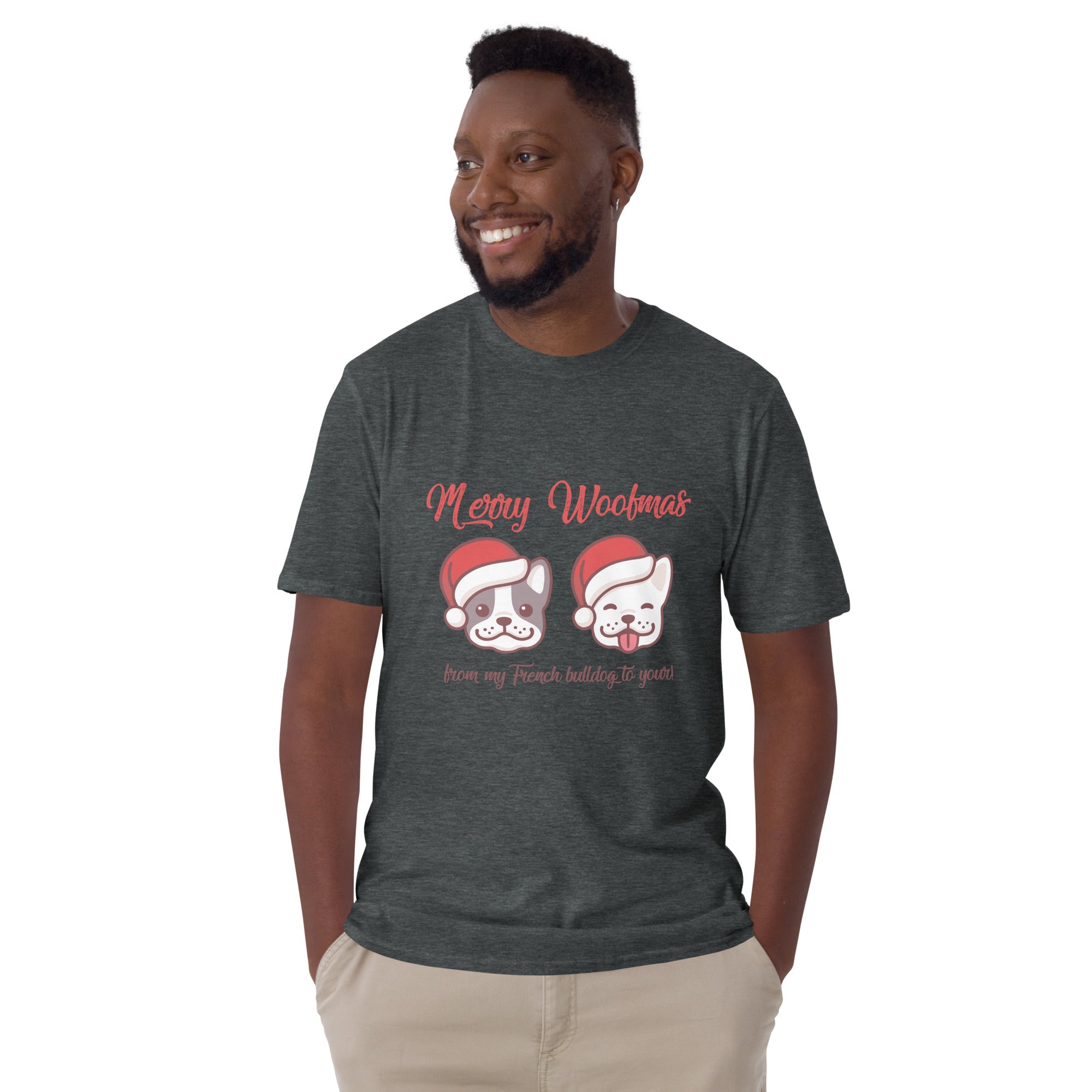 French Bulldog Christmas Cotton T-Shirt for Bulldog Owners-fadou