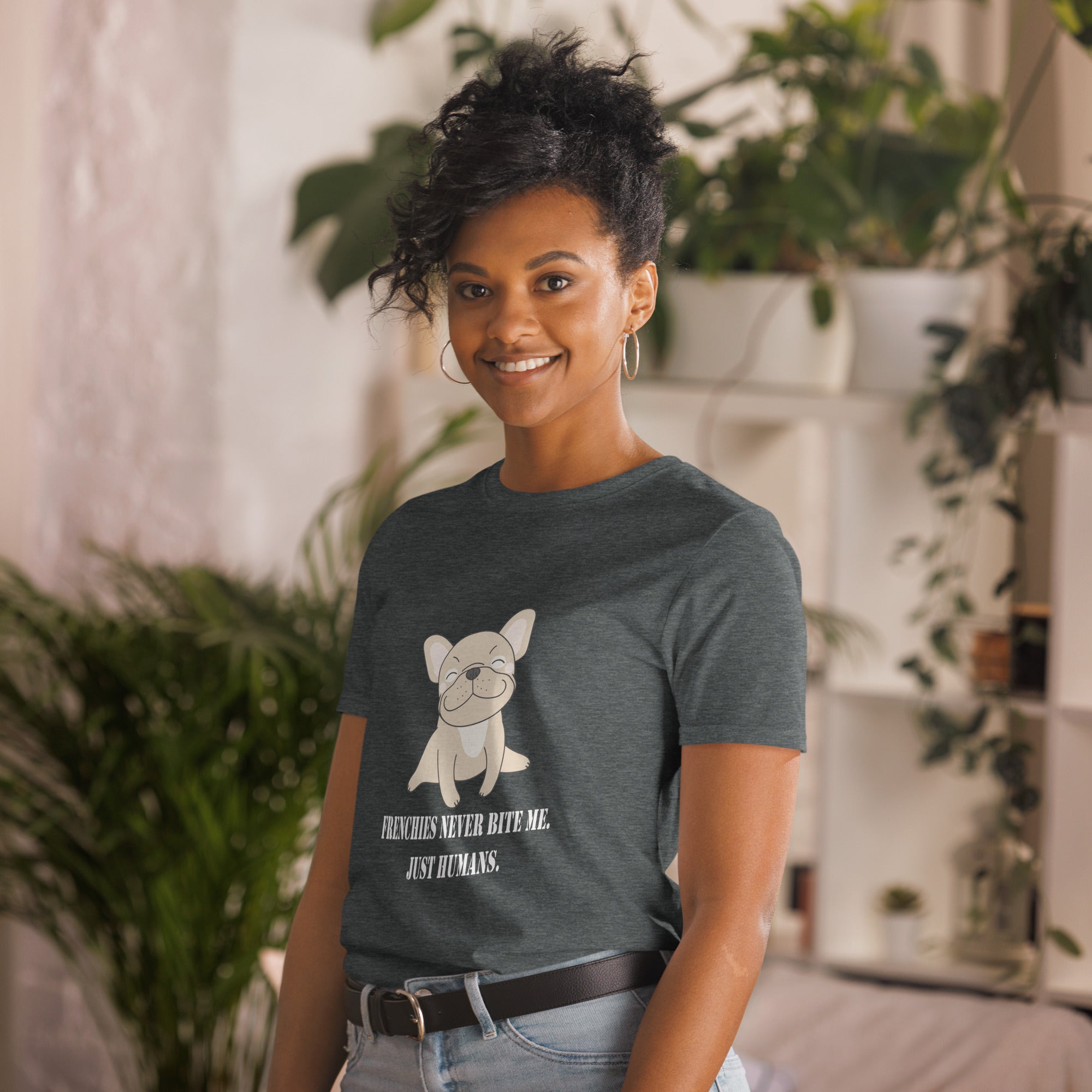 Frenchies French Bulldog Dog Lover Tee for Dog Moms & Dads-fadou