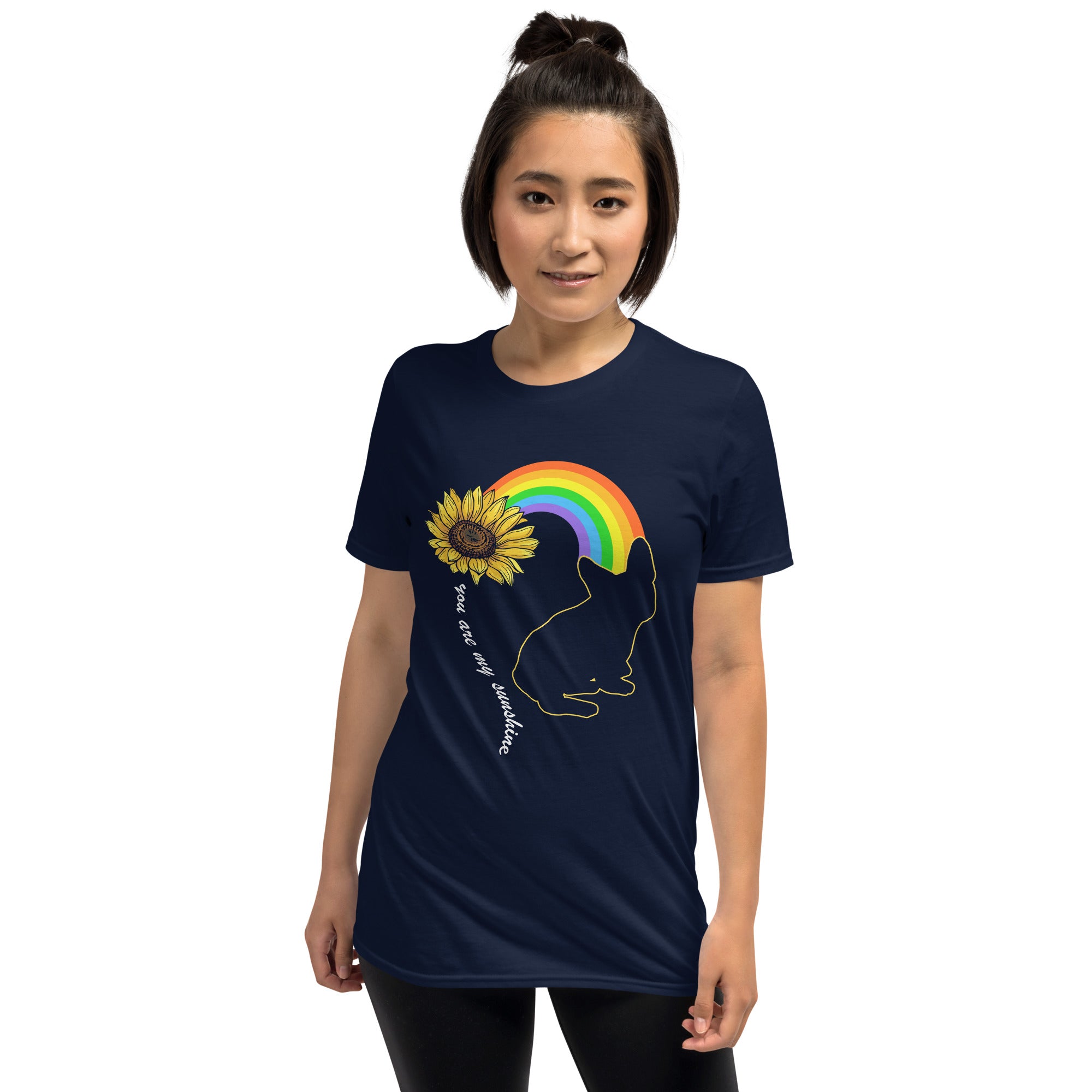 Rainbow French Bulldog Unisex Shirt for Dog Moms & Dads-fadou