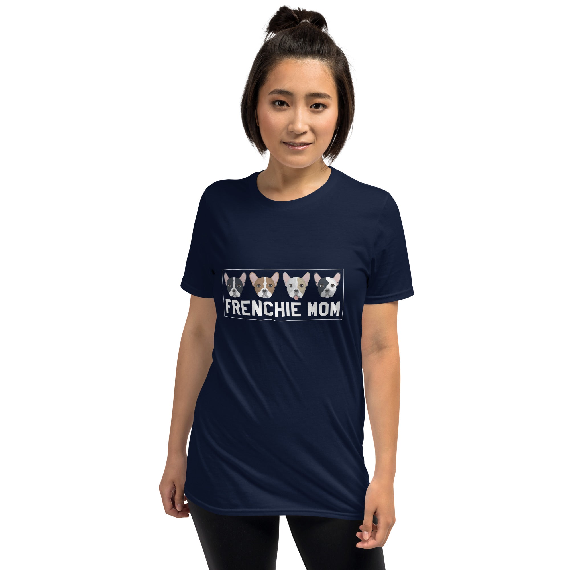 Mom Kids Frenchie - Unisex T-Shirt for Dog Lovers and Owners-fadou
