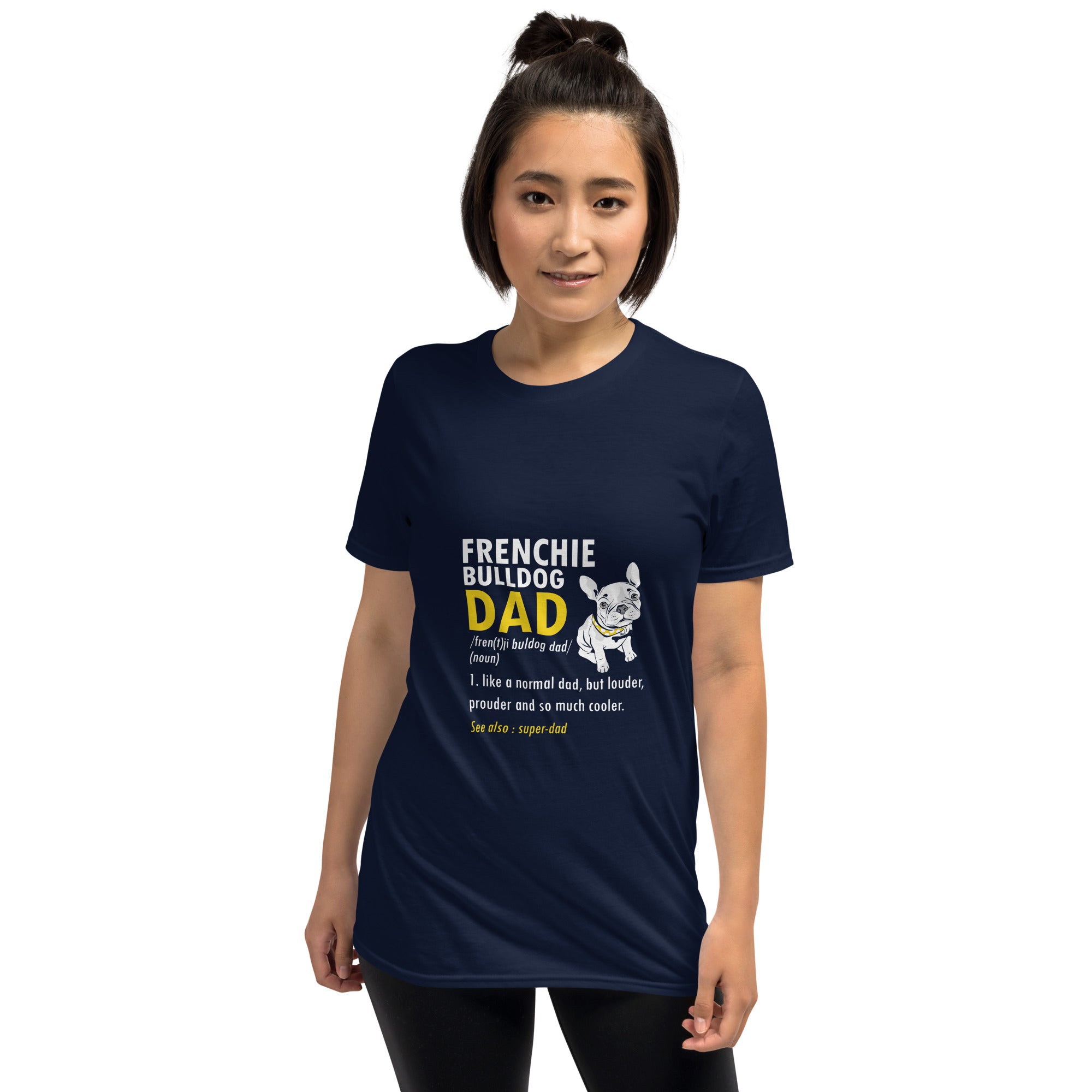 Dadsense French Bulldog Dog Lover Tee for Dog Moms & Dads-fadou