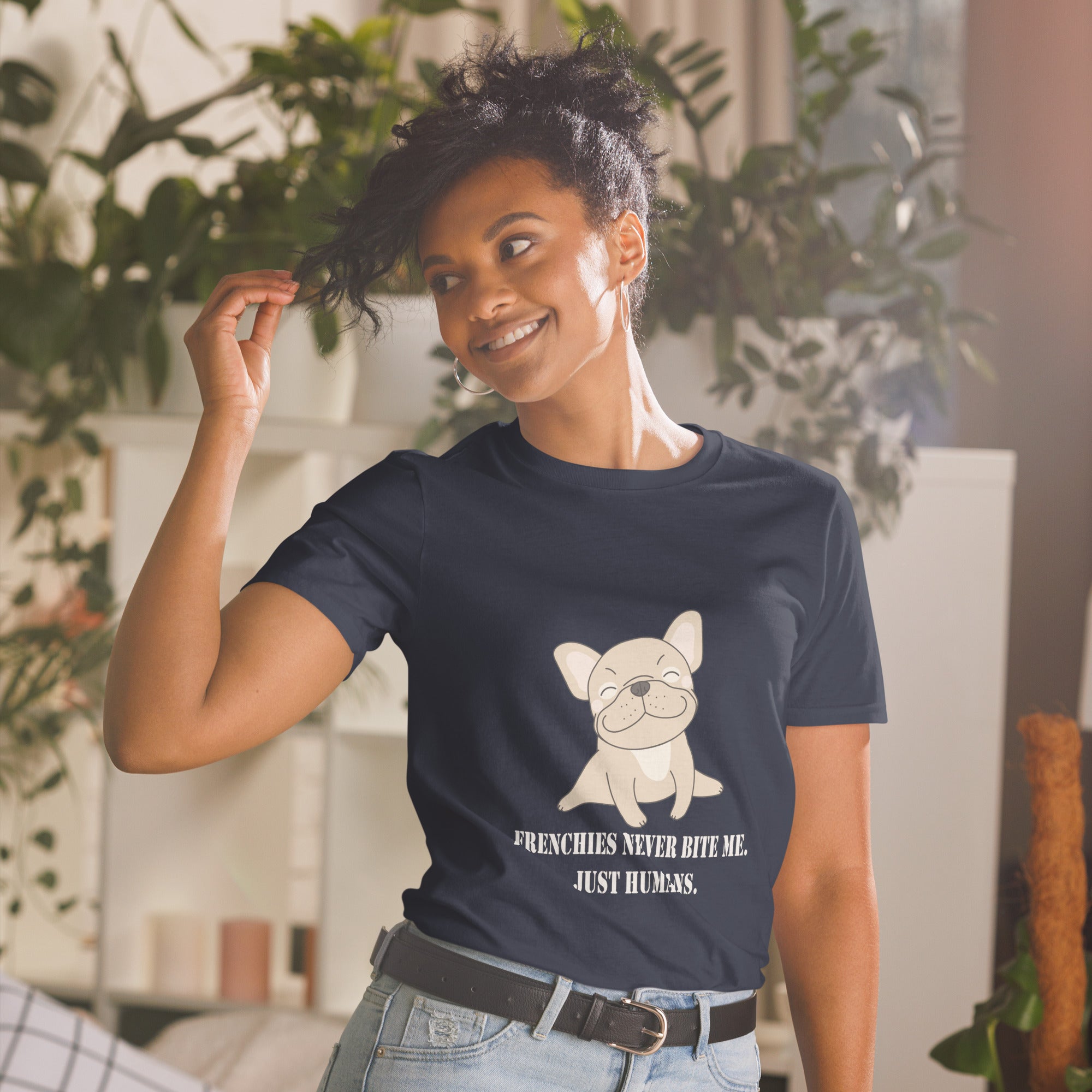 Frenchies French Bulldog Dog Lover Tee for Dog Moms & Dads-fadou