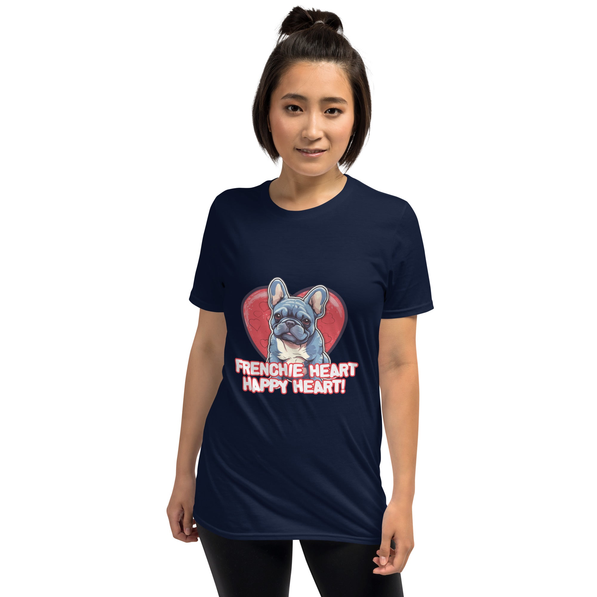 Heartwarming French Bulldog Cotton T-Shirt for Dog Park Days-fadou