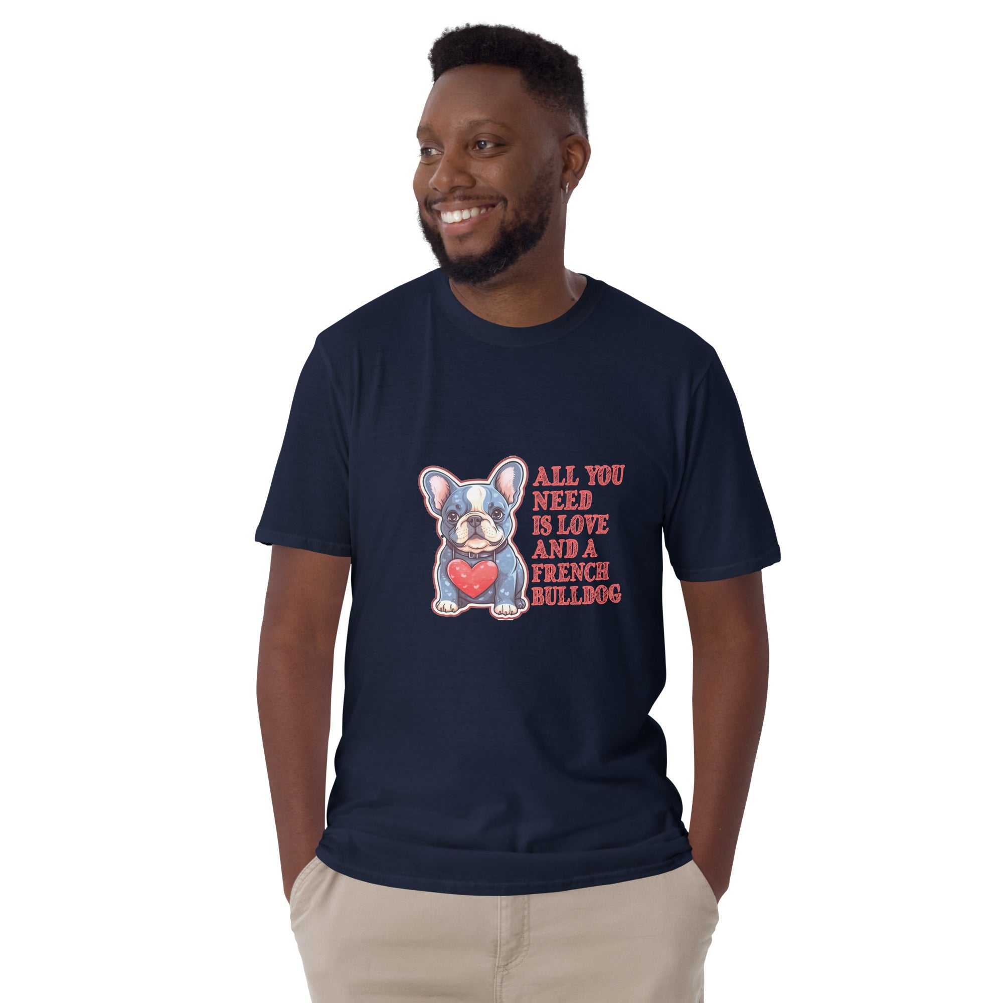 Fashion French Bulldog Cotton T-Shirt for Everyday Wear-fadou