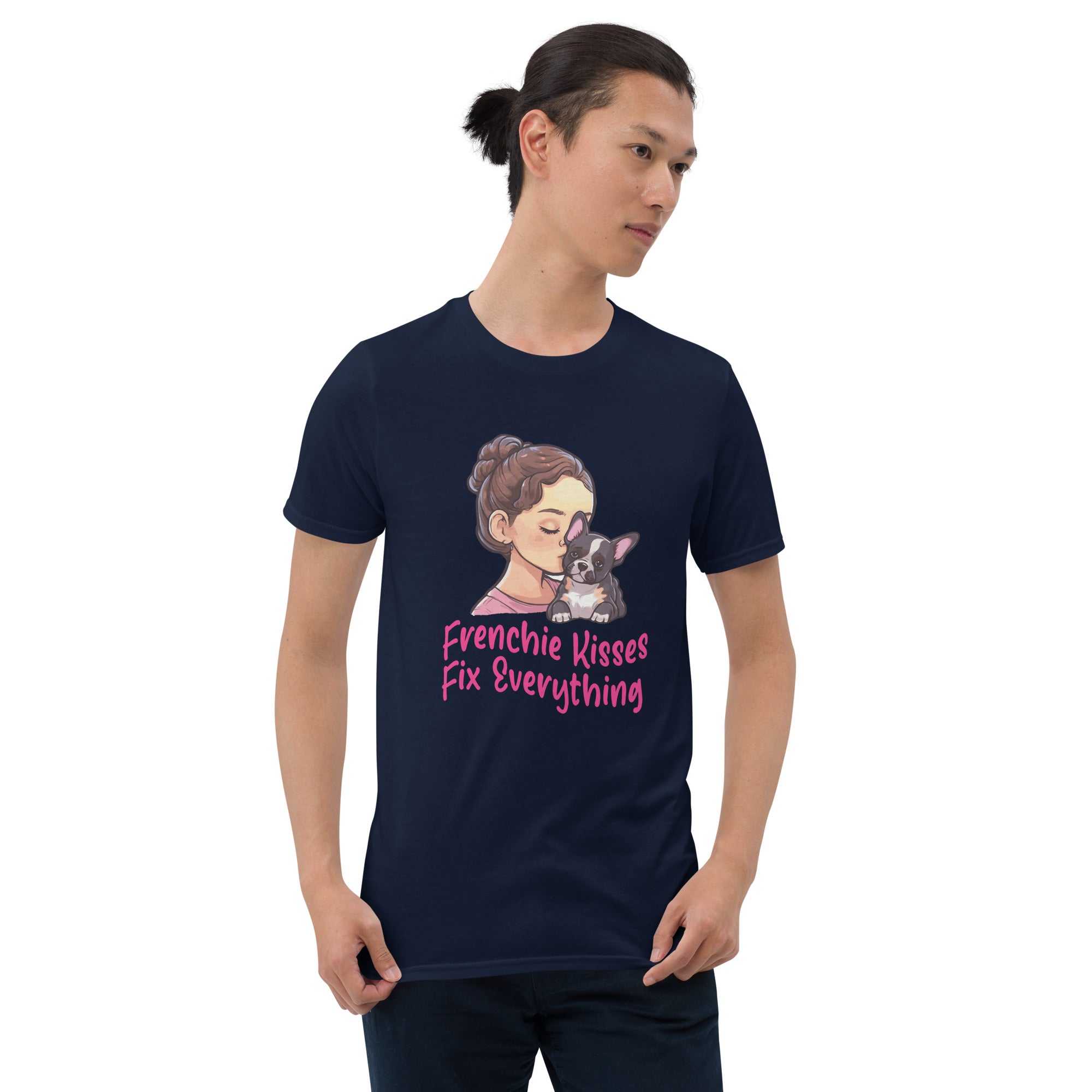 Frenchie Kisses - Unisex T-Shirt for Dog Lovers and Owners-fadou