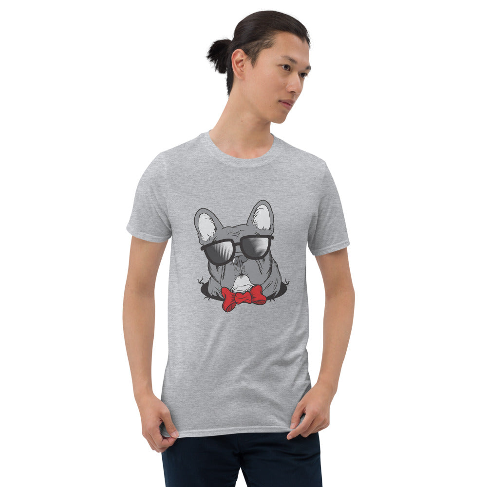 Frenchie with Sunglasses - Unisex T-Shirt for Cozy Nights-fadou