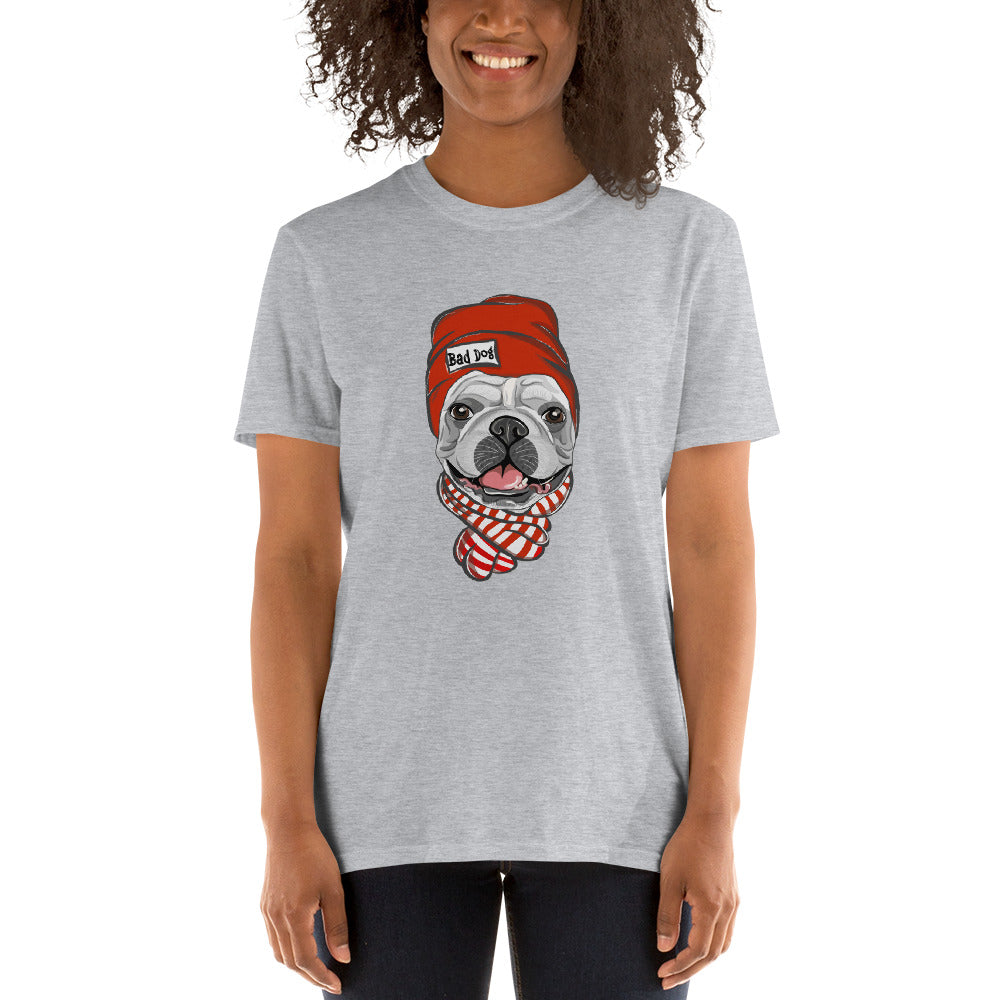 Bad French Bulldog Graphic Tee for Frenchie Enthusiasts-fadou