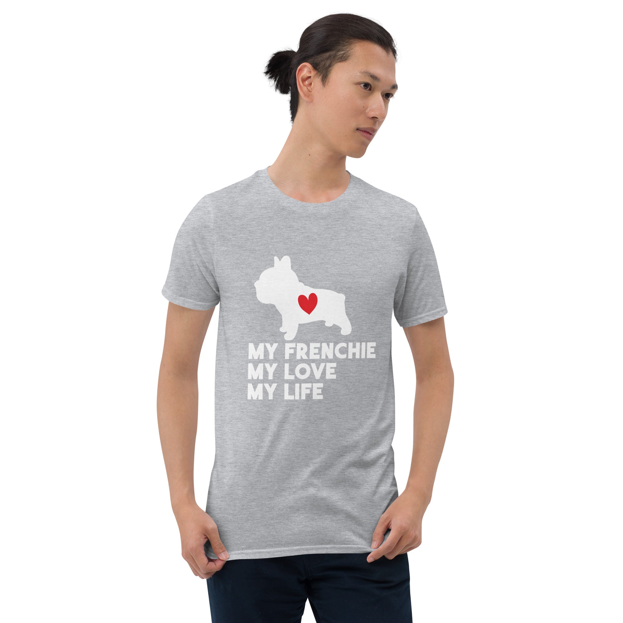 Dog French Bulldog Cotton T-Shirt for Frenchie Enthusiasts-fadou