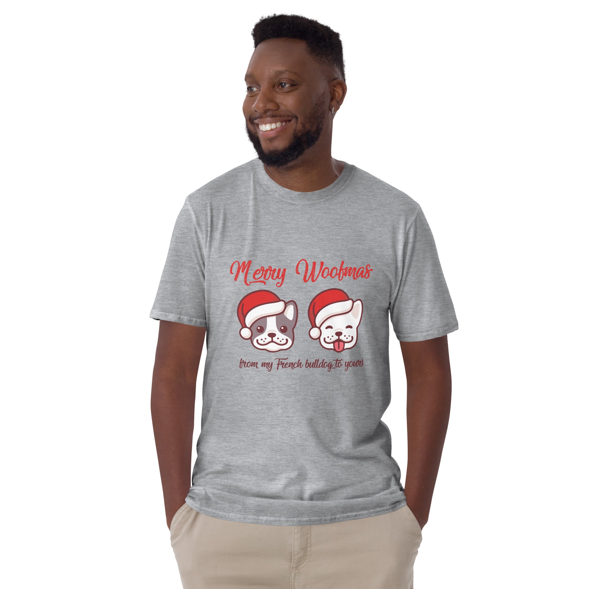 French Bulldog Christmas Cotton T-Shirt for Bulldog Owners-fadou