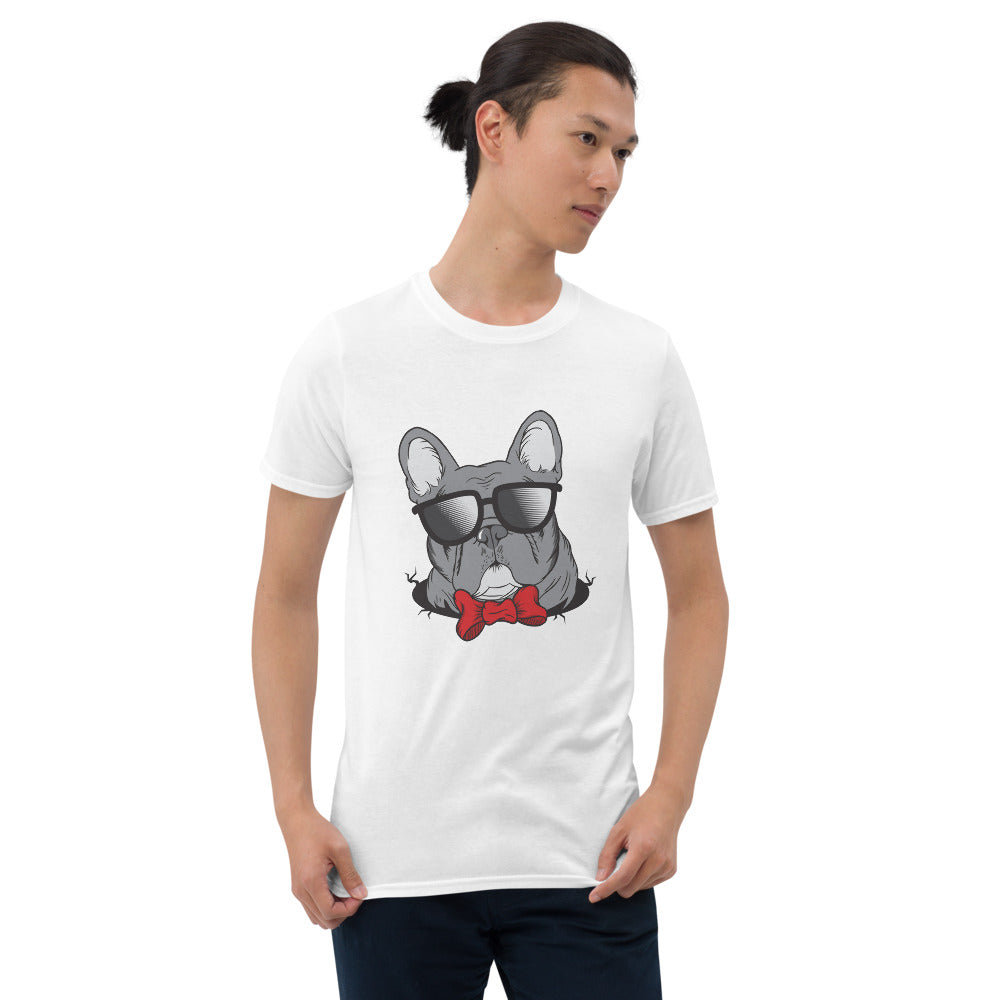Frenchie with Sunglasses - Unisex T-Shirt for Cozy Nights-fadou