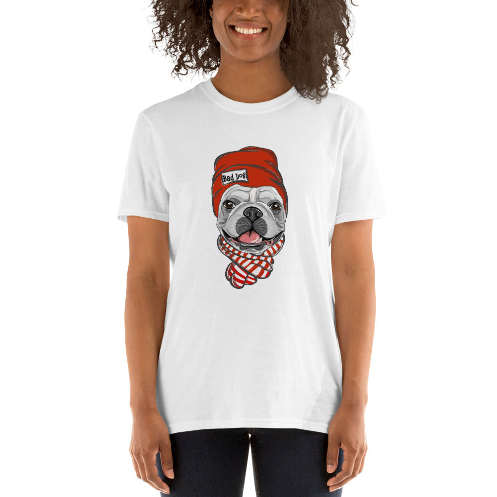 Bad French Bulldog Graphic Tee for Frenchie Enthusiasts-fadou