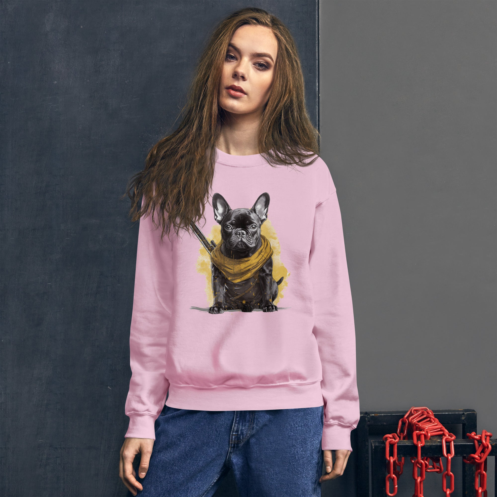 Frenchie Passion Unisex Sweatshirt: Chic and Cozy for French Bulldogs-fadou